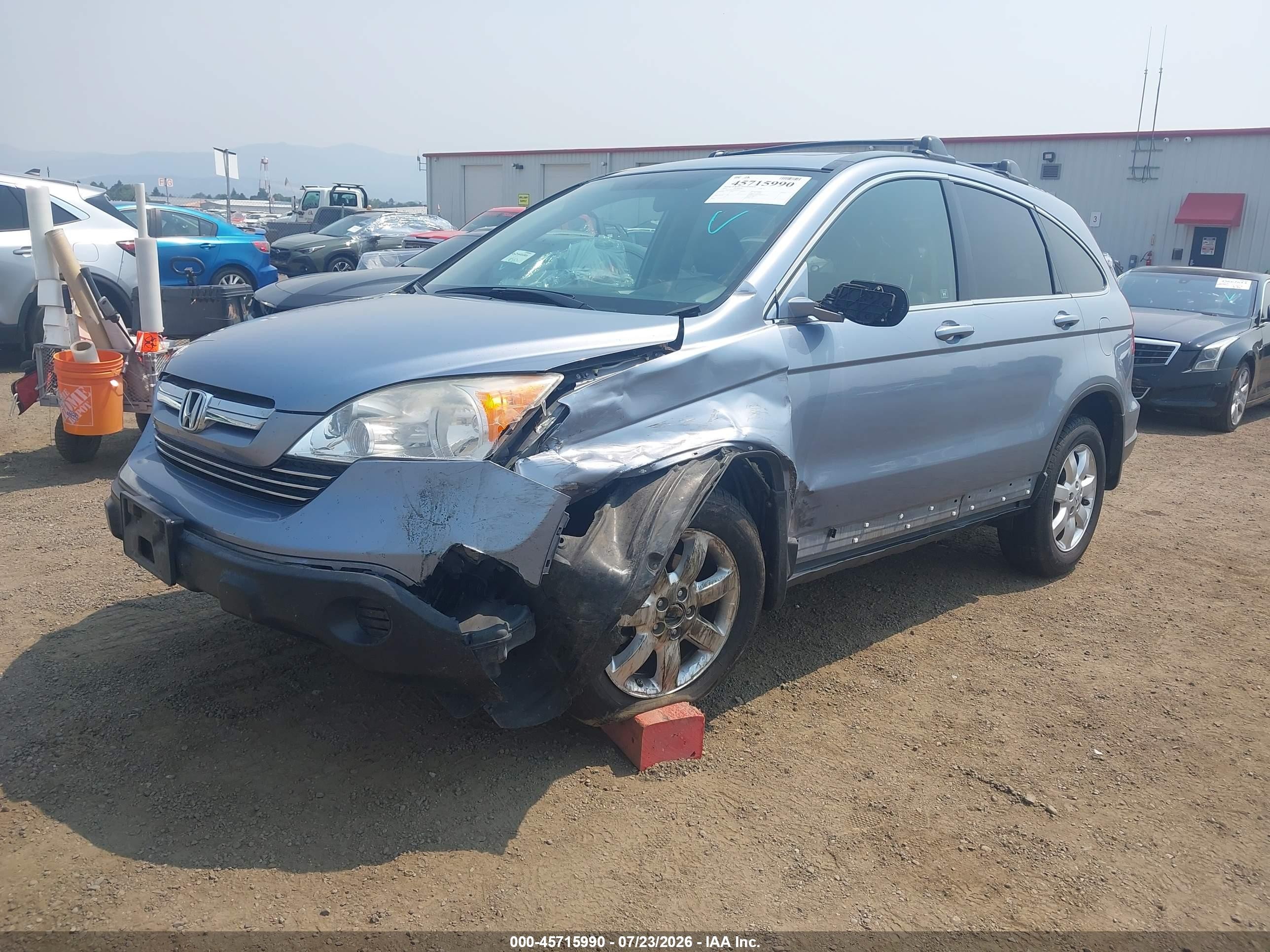2007 Honda Cr-v Ex-l Light Blue vin: JHLRE48787C100411