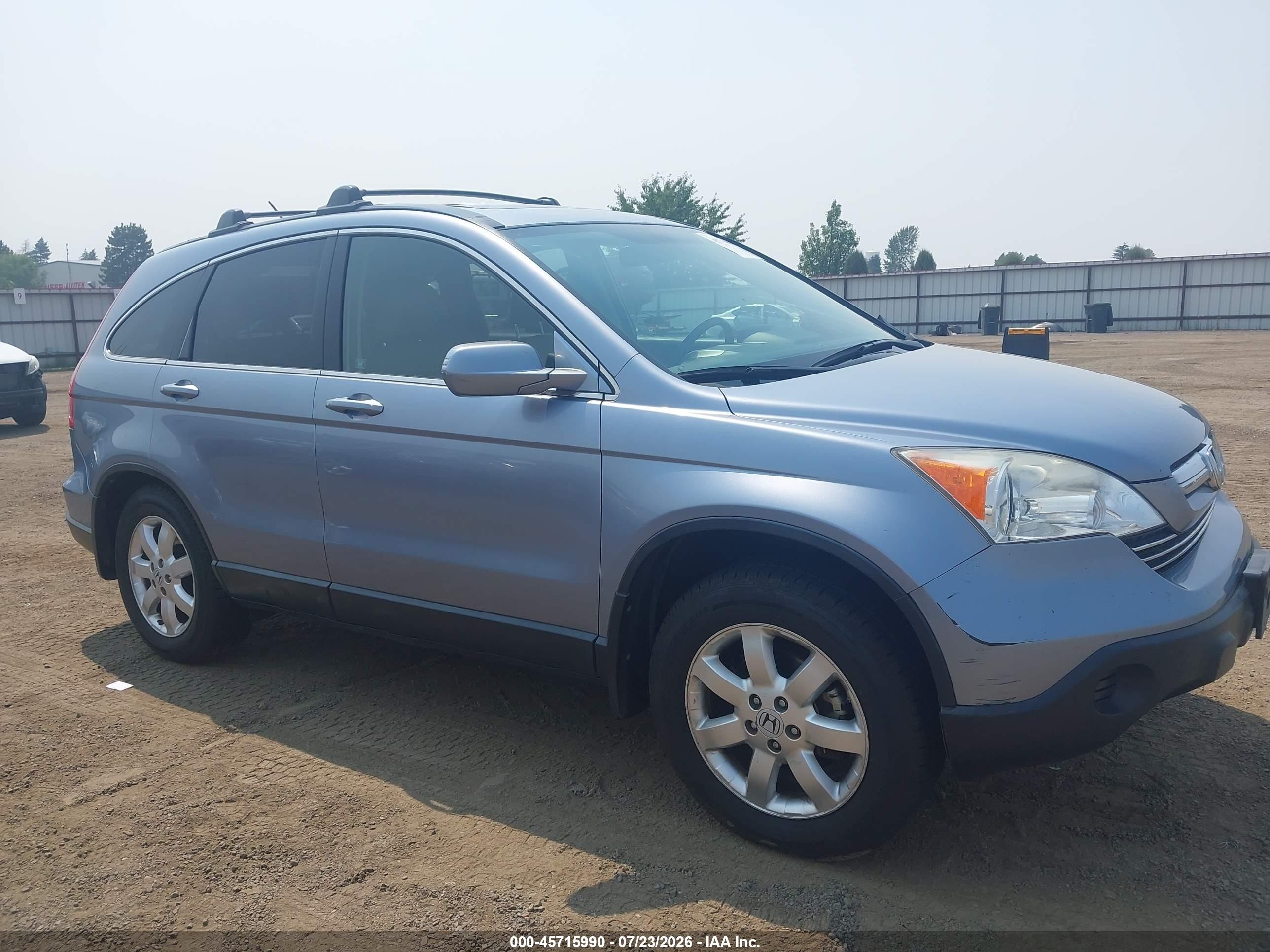 2007 Honda Cr-v Ex-l Light Blue vin: JHLRE48787C100411