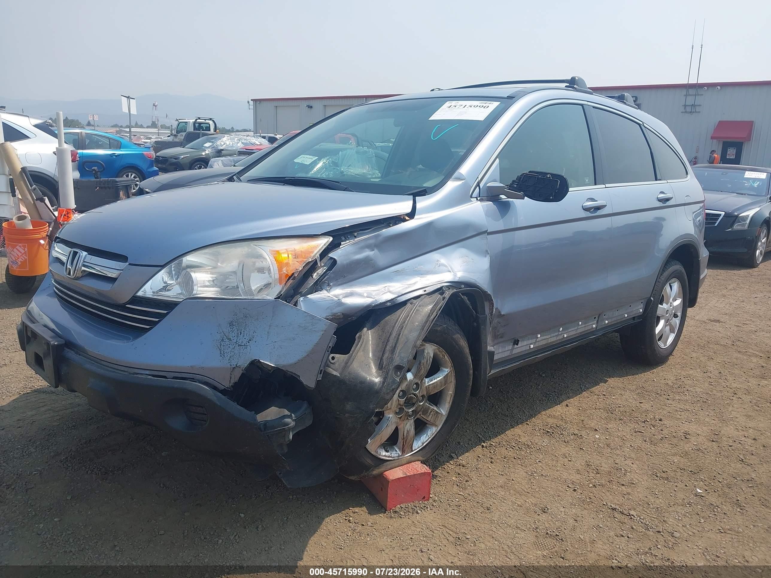 2007 Honda Cr-v Ex-l Light Blue vin: JHLRE48787C100411