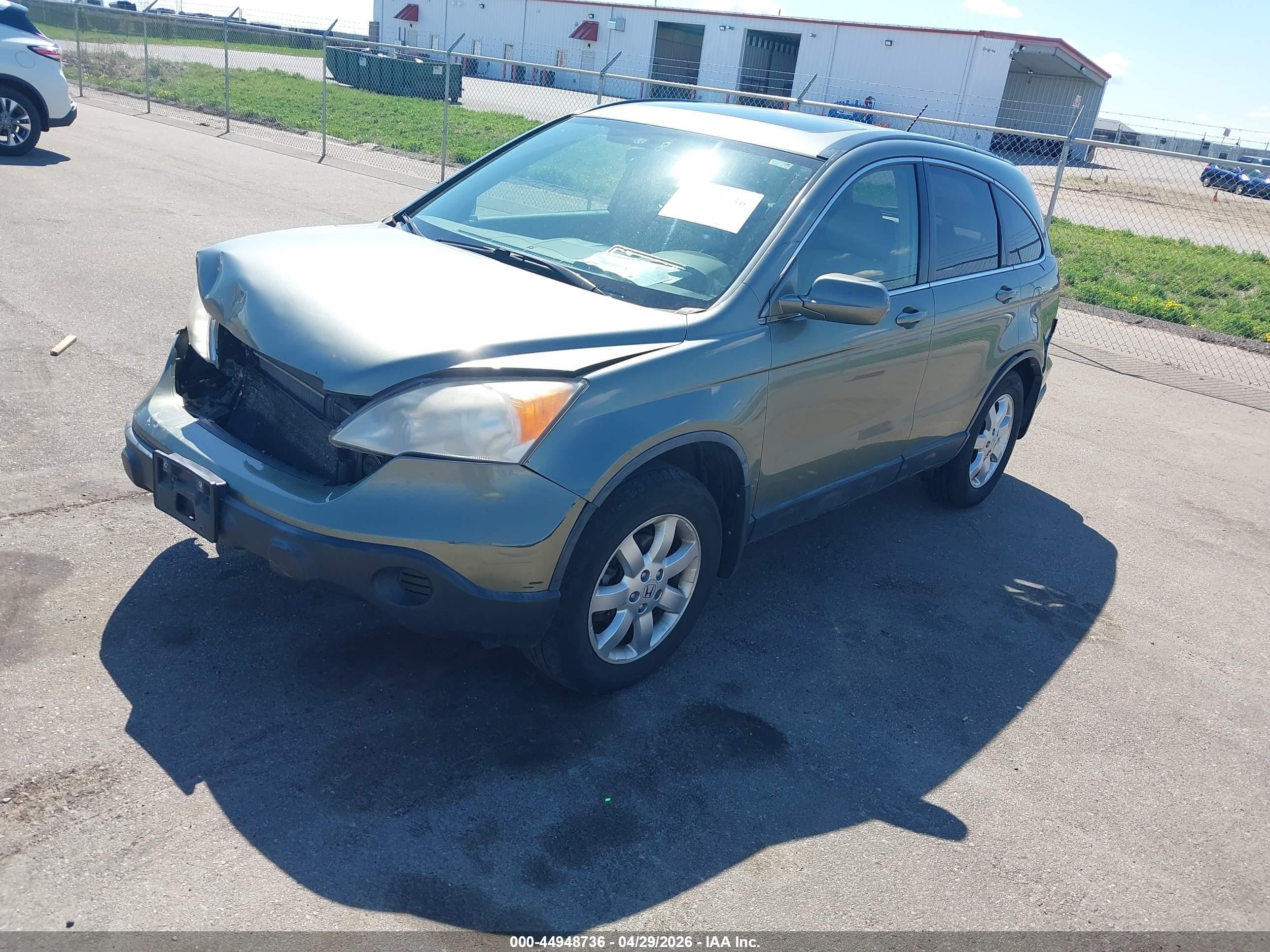 2007 Honda Cr-v Ex-l Green vin: JHLRE48787C122828