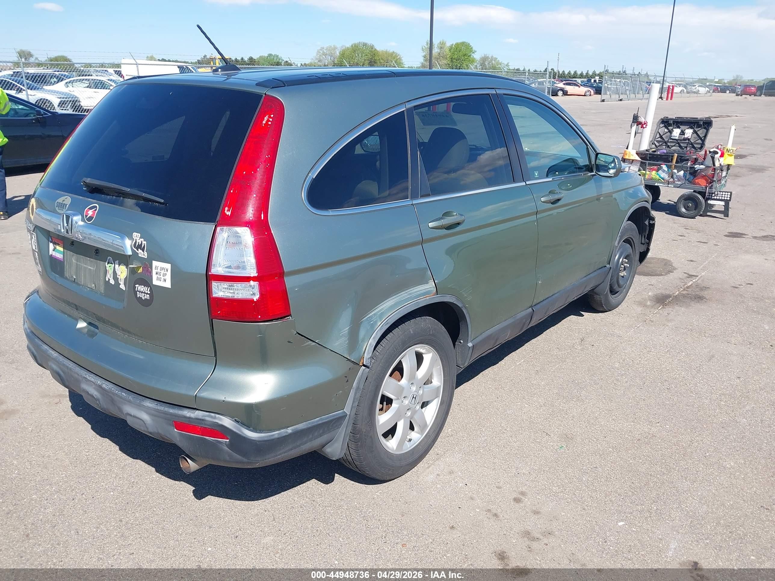 2007 Honda Cr-v Ex-l Green vin: JHLRE48787C122828