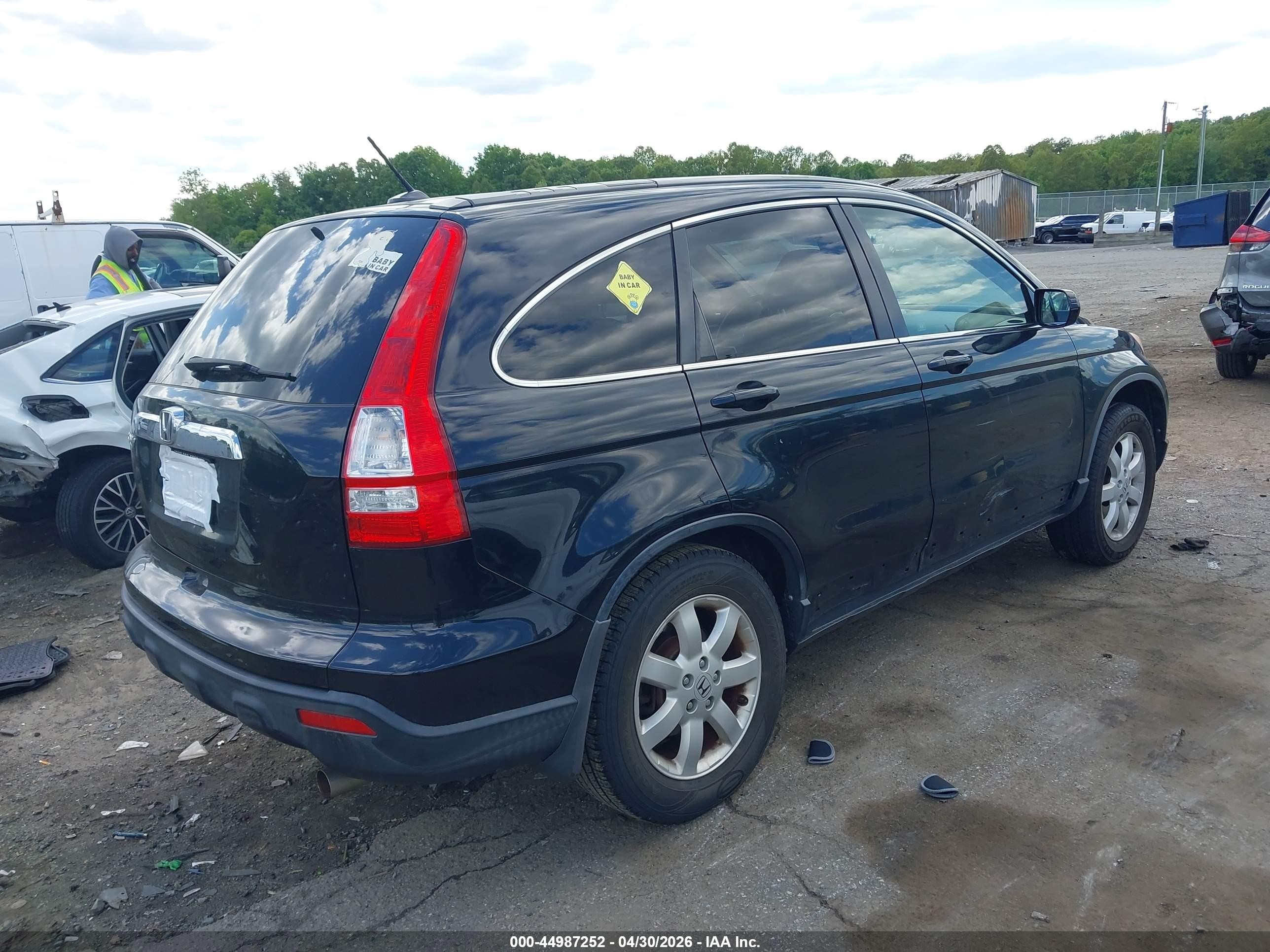 2008 Honda Cr-v Ex-l Black vin: JHLRE48788C037232