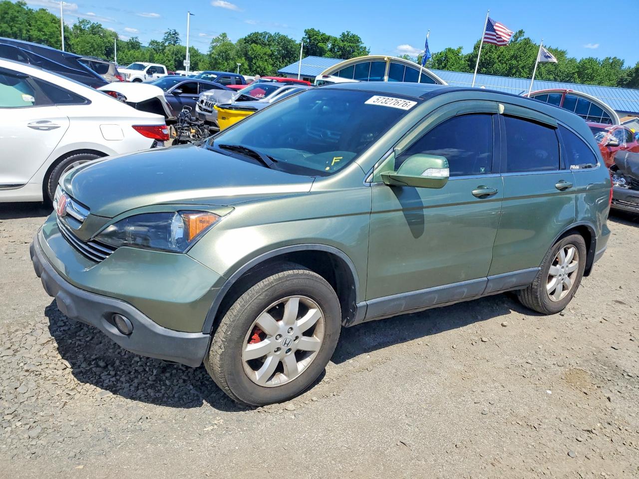 2008 Honda Cr-v Exl Green vin: JHLRE48788C047212