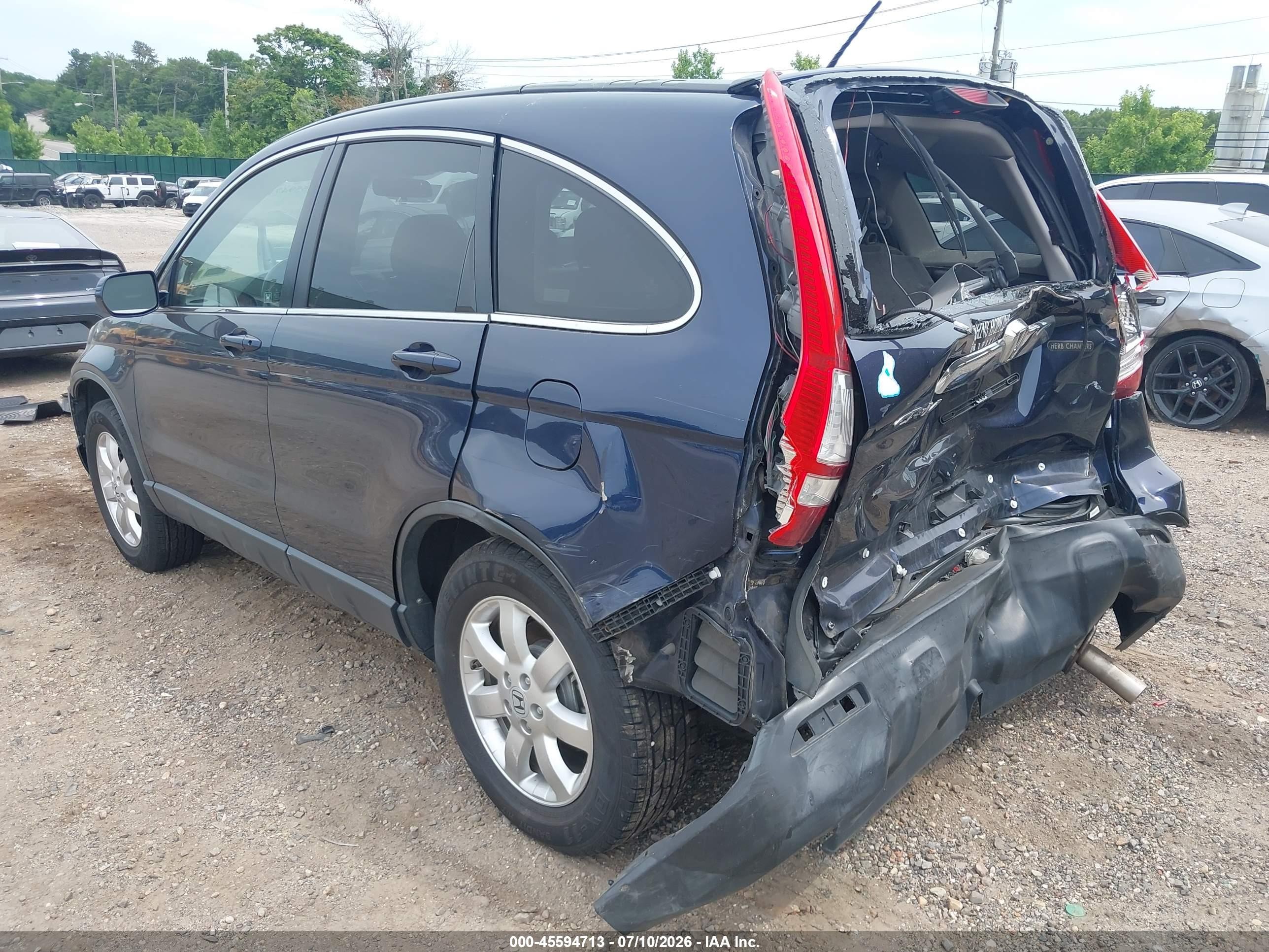 2008 Honda Cr-v Ex-l Blue vin: JHLRE48788C050949