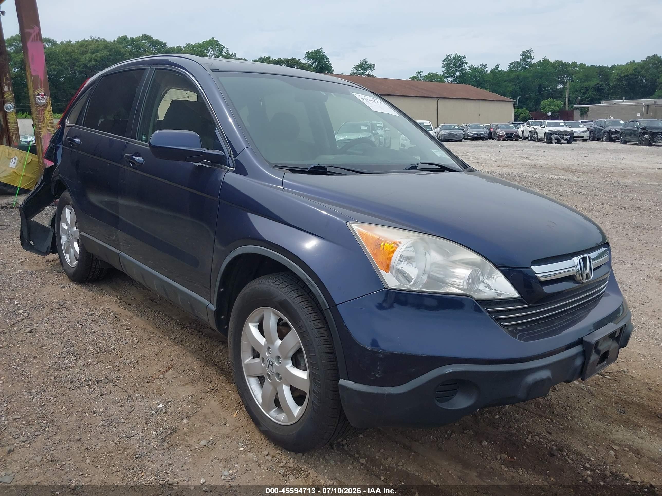 2008 Honda Cr-v Ex-l Blue vin: JHLRE48788C050949