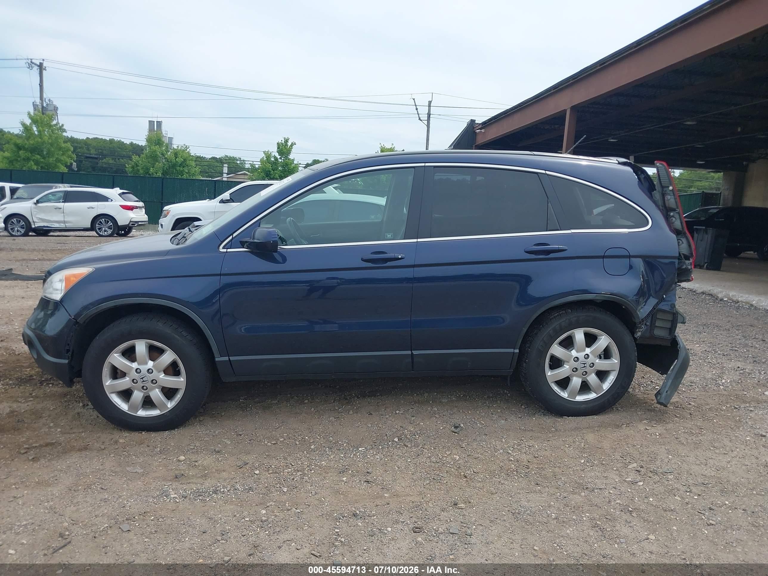 2008 Honda Cr-v Ex-l Blue vin: JHLRE48788C050949