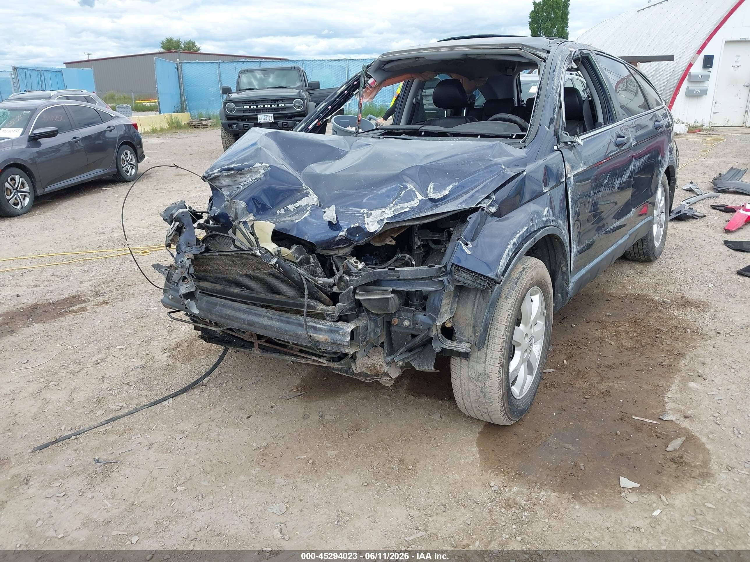 2008 Honda Cr-v Ex-l Blue vin: JHLRE48788C057111