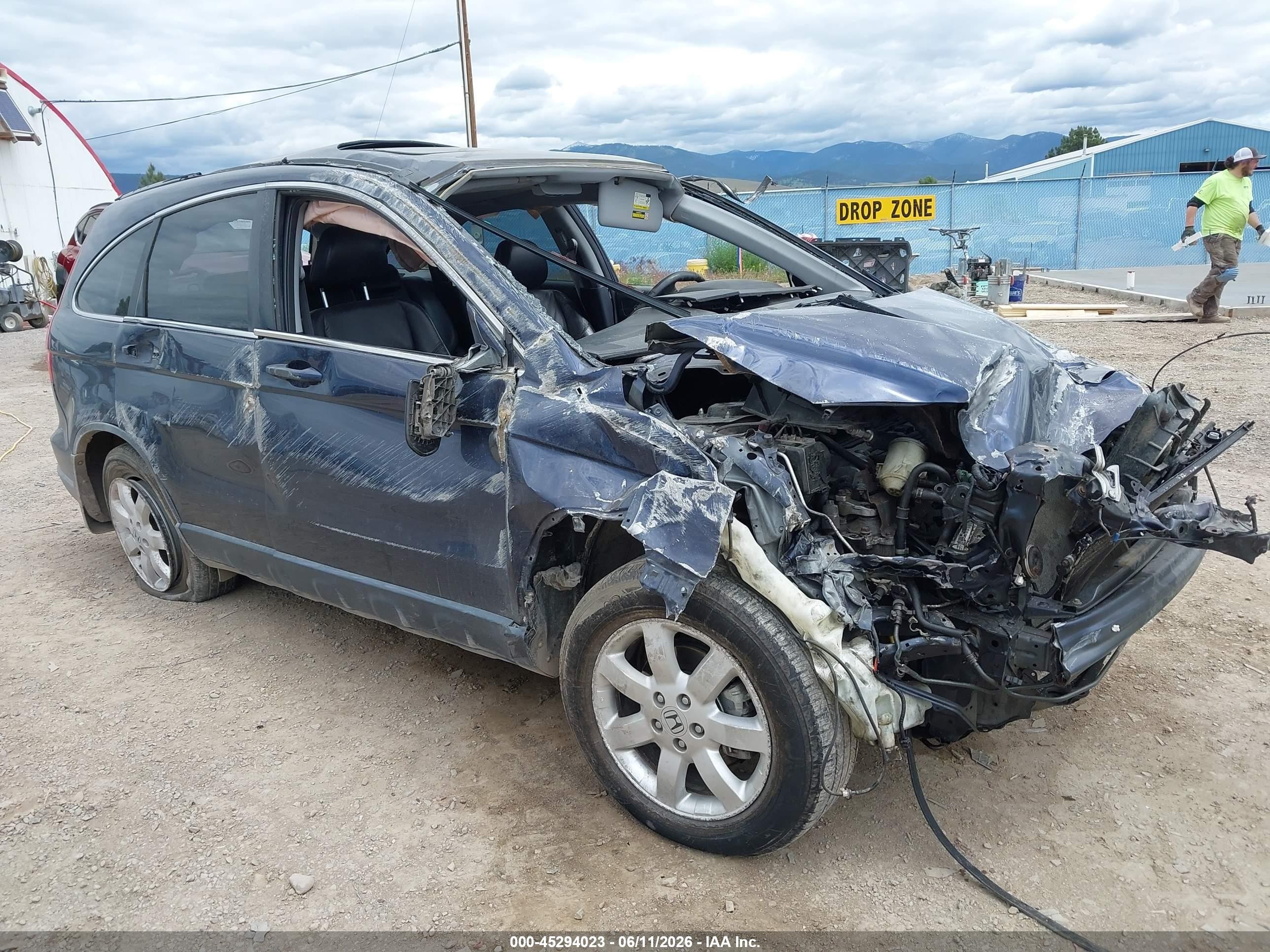 2008 Honda Cr-v Ex-l Blue vin: JHLRE48788C057111