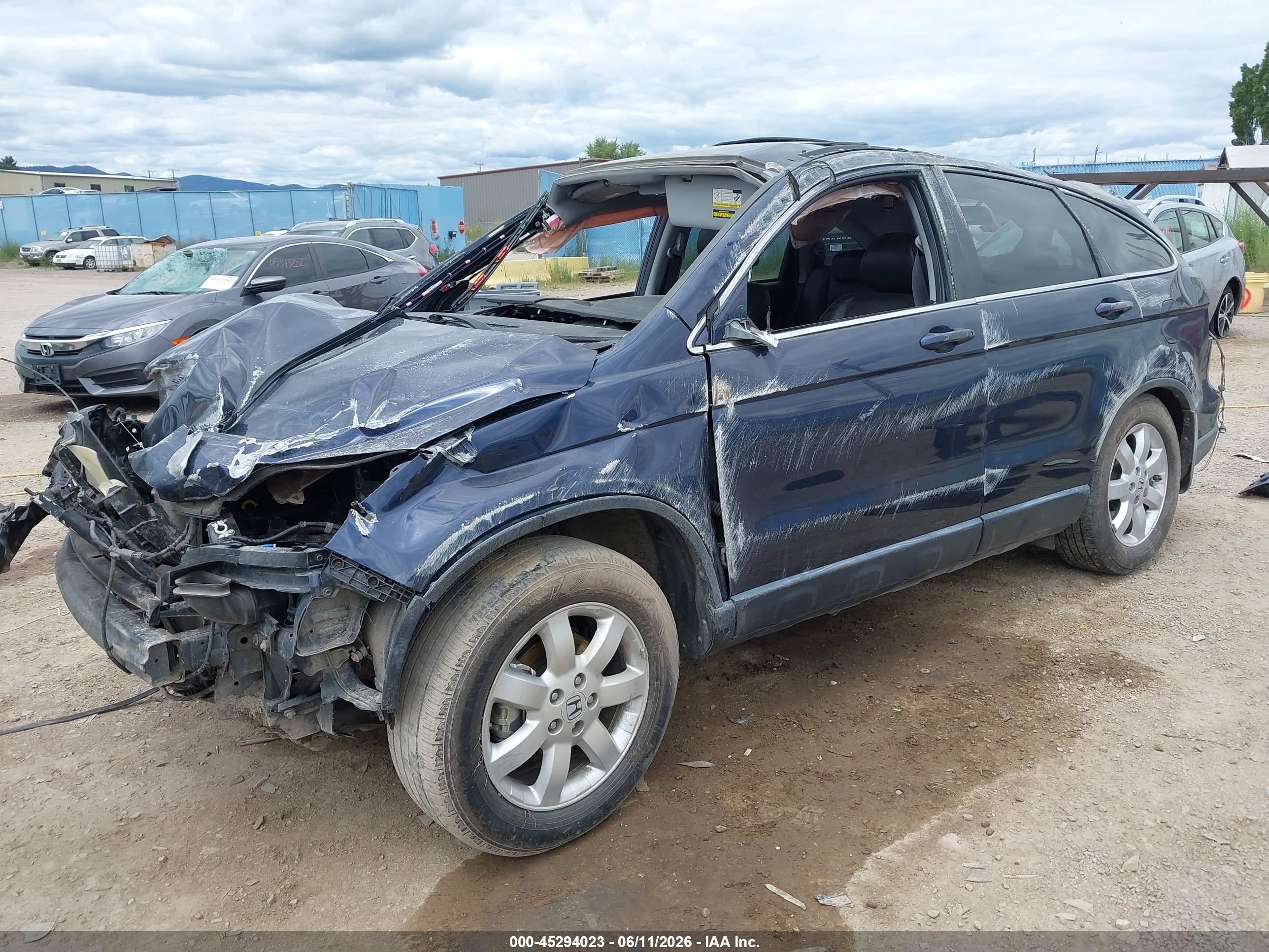 2008 Honda Cr-v Ex-l Blue vin: JHLRE48788C057111