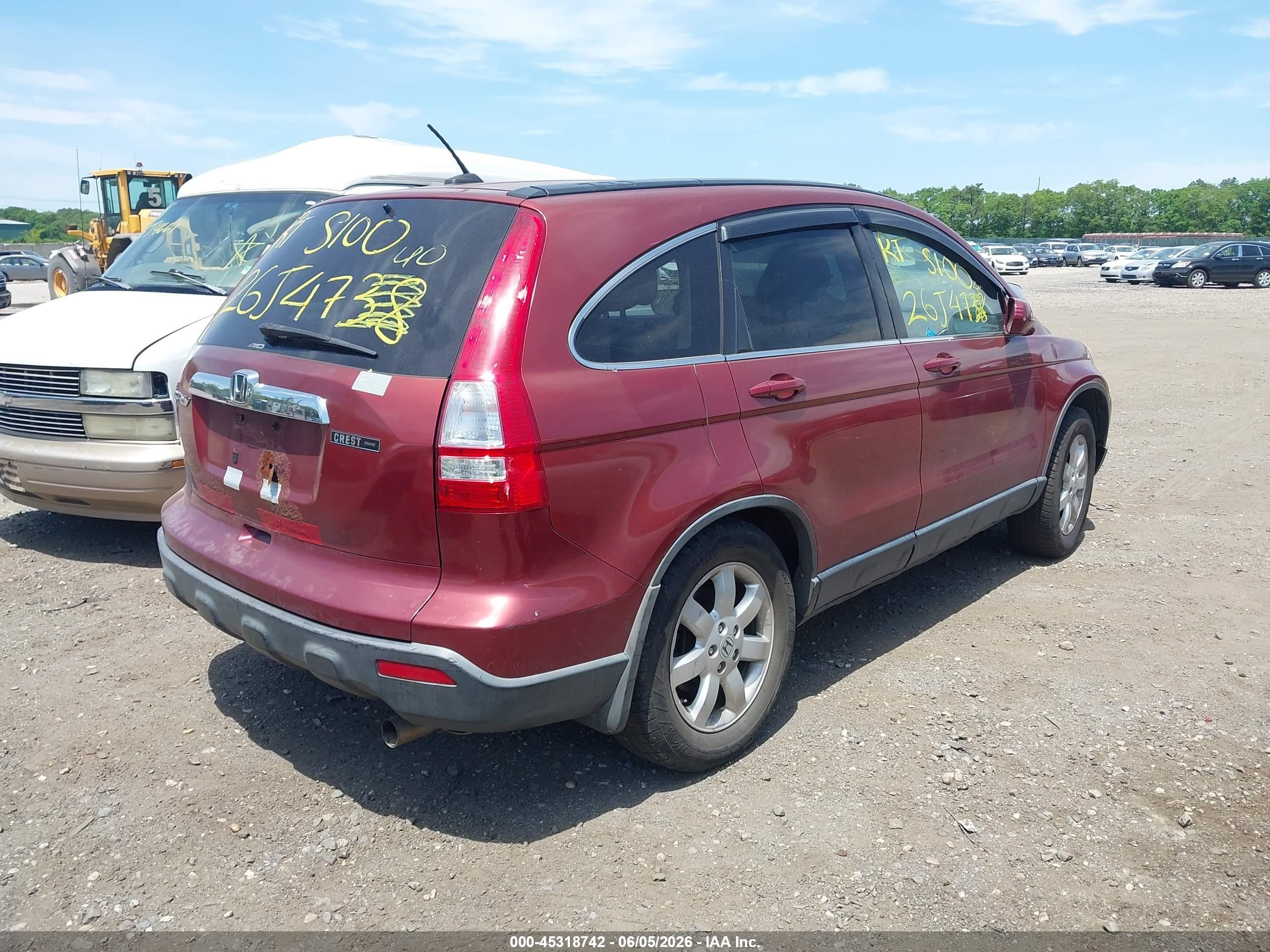 2008 Honda Cr-v Ex-l Red vin: JHLRE48788C059697