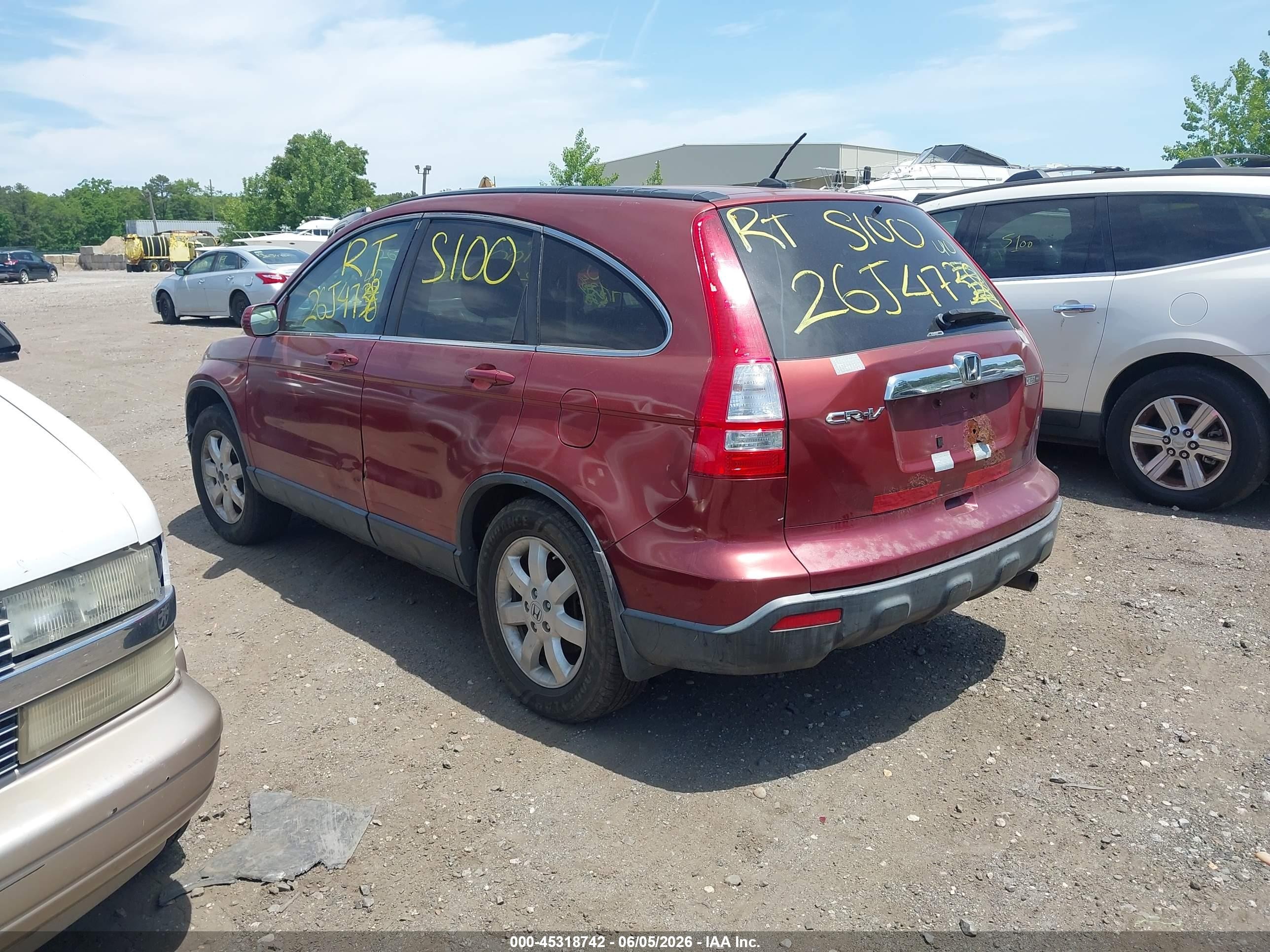2008 Honda Cr-v Ex-l Red vin: JHLRE48788C059697