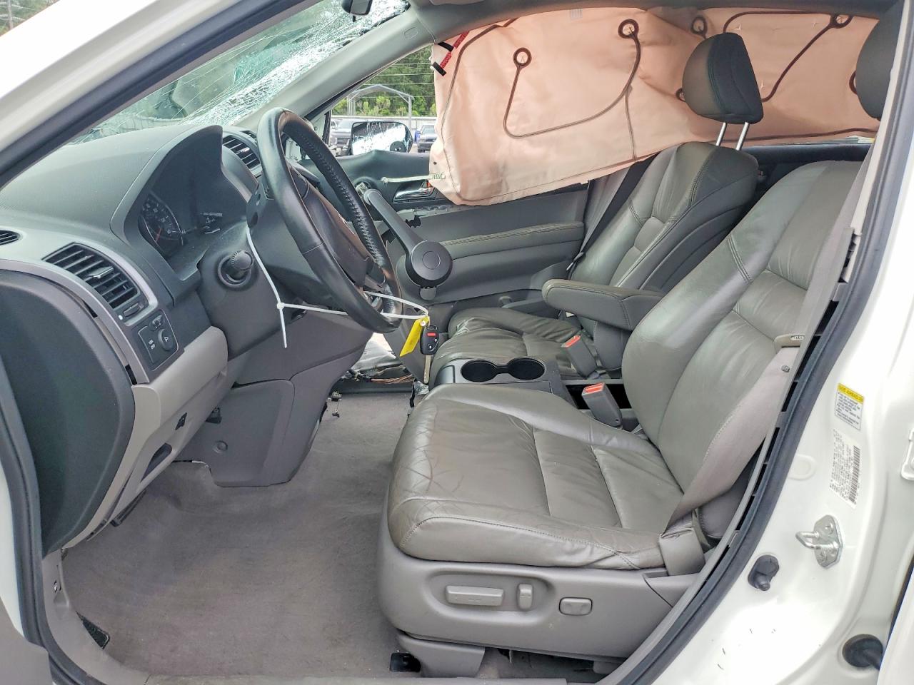2009 Honda Cr-v Exl White vin: JHLRE48789C015121