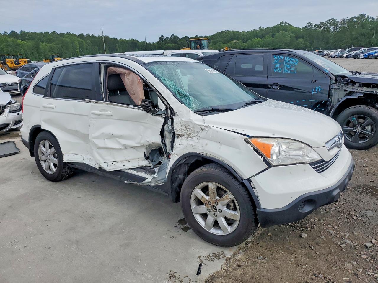 2009 Honda Cr-v Exl White vin: JHLRE48789C015121