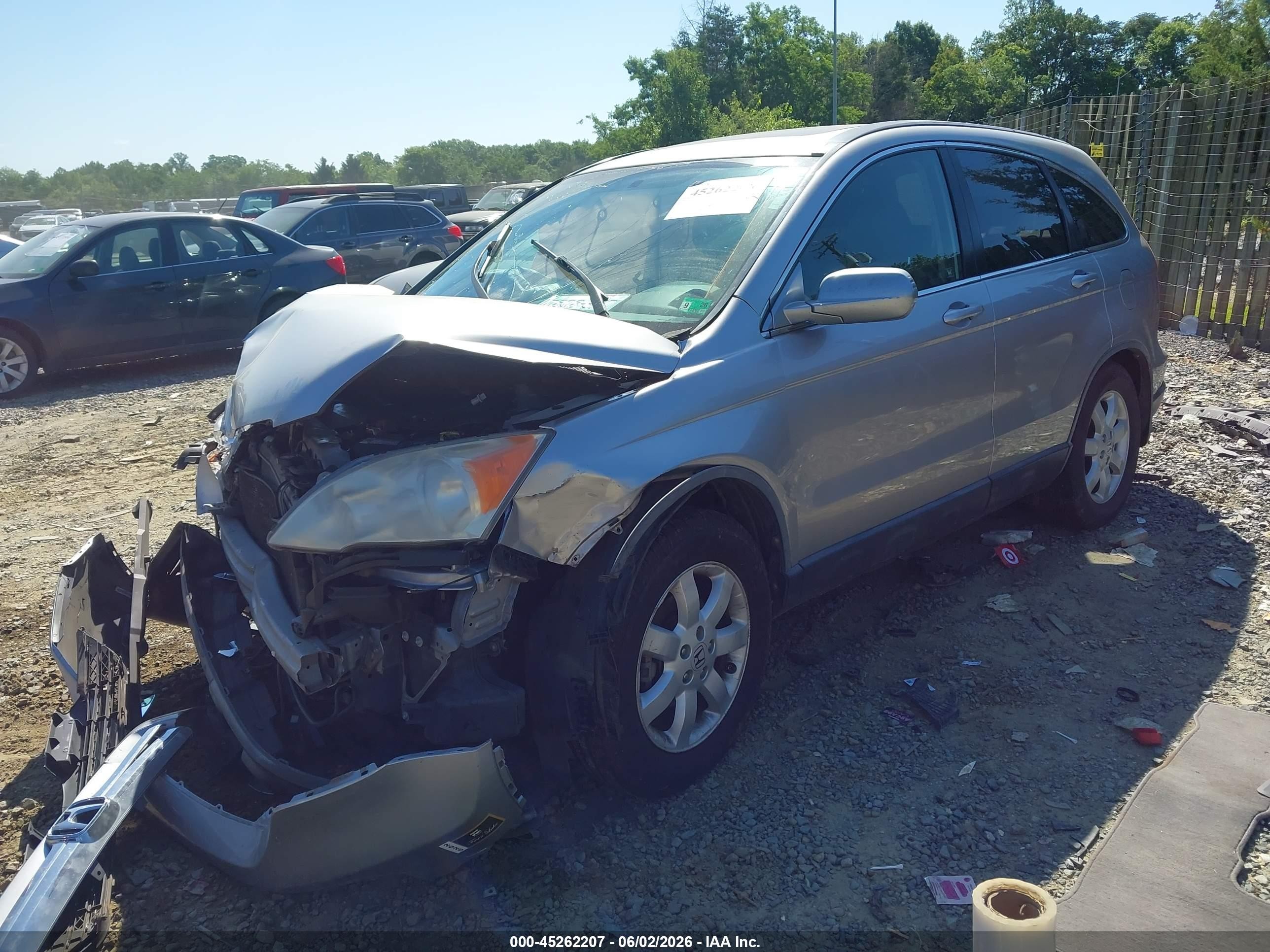 2007 Honda Cr-v Ex-l Silver vin: JHLRE48797C021278