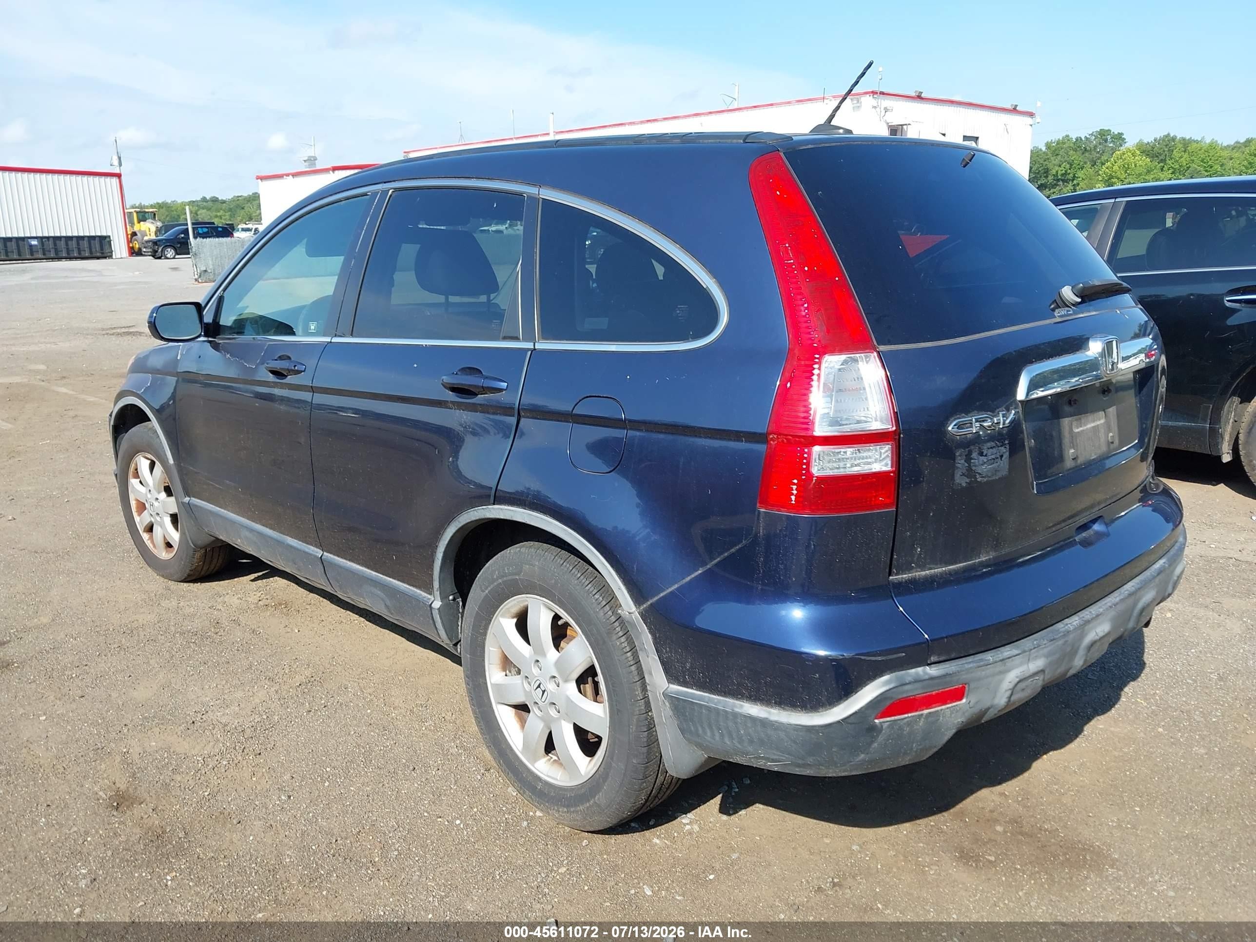 2007 Honda Cr-v Ex-l Blue vin: JHLRE48797C033401