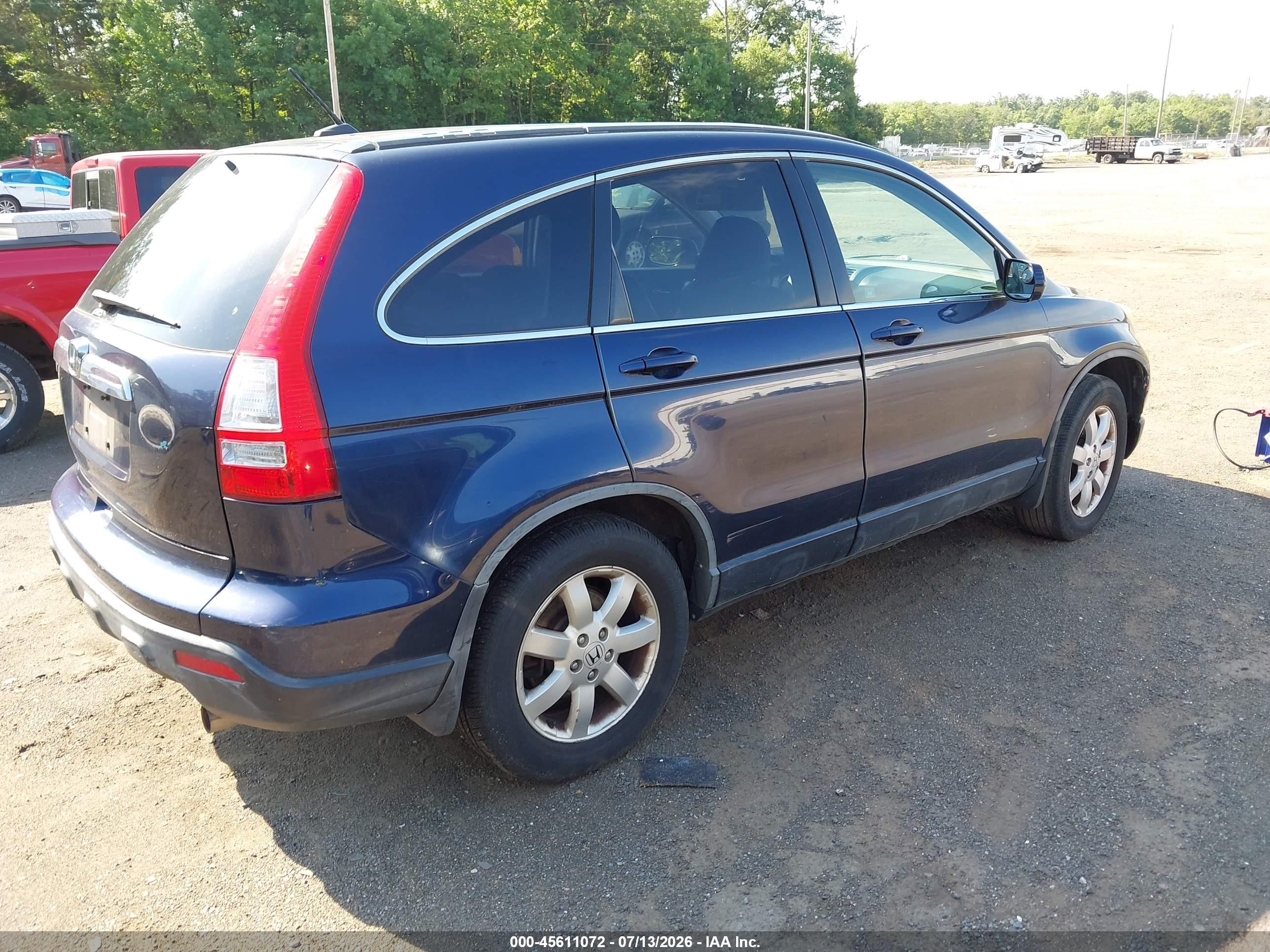 2007 Honda Cr-v Ex-l Blue vin: JHLRE48797C033401