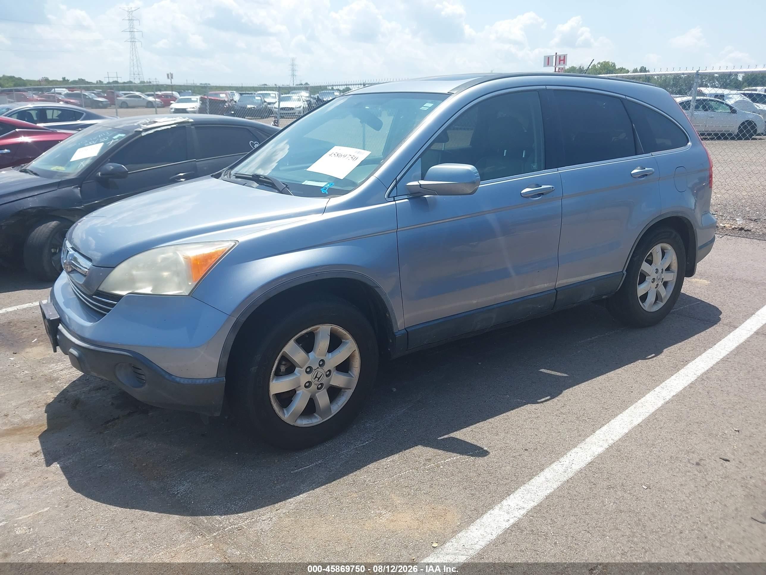 2007 Honda Cr-v Ex-l Blue vin: JHLRE48797C037965