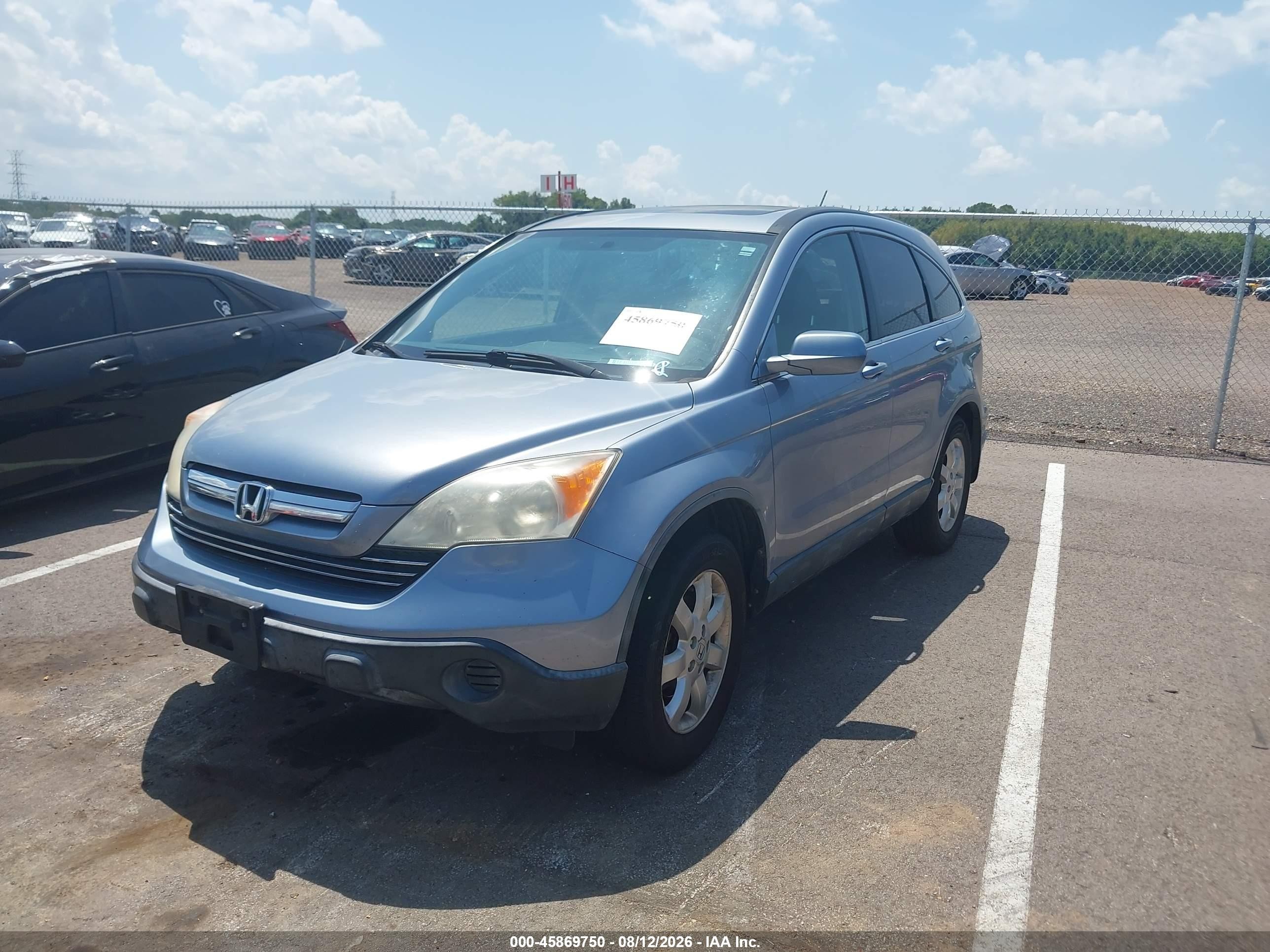2007 Honda Cr-v Ex-l Blue vin: JHLRE48797C037965
