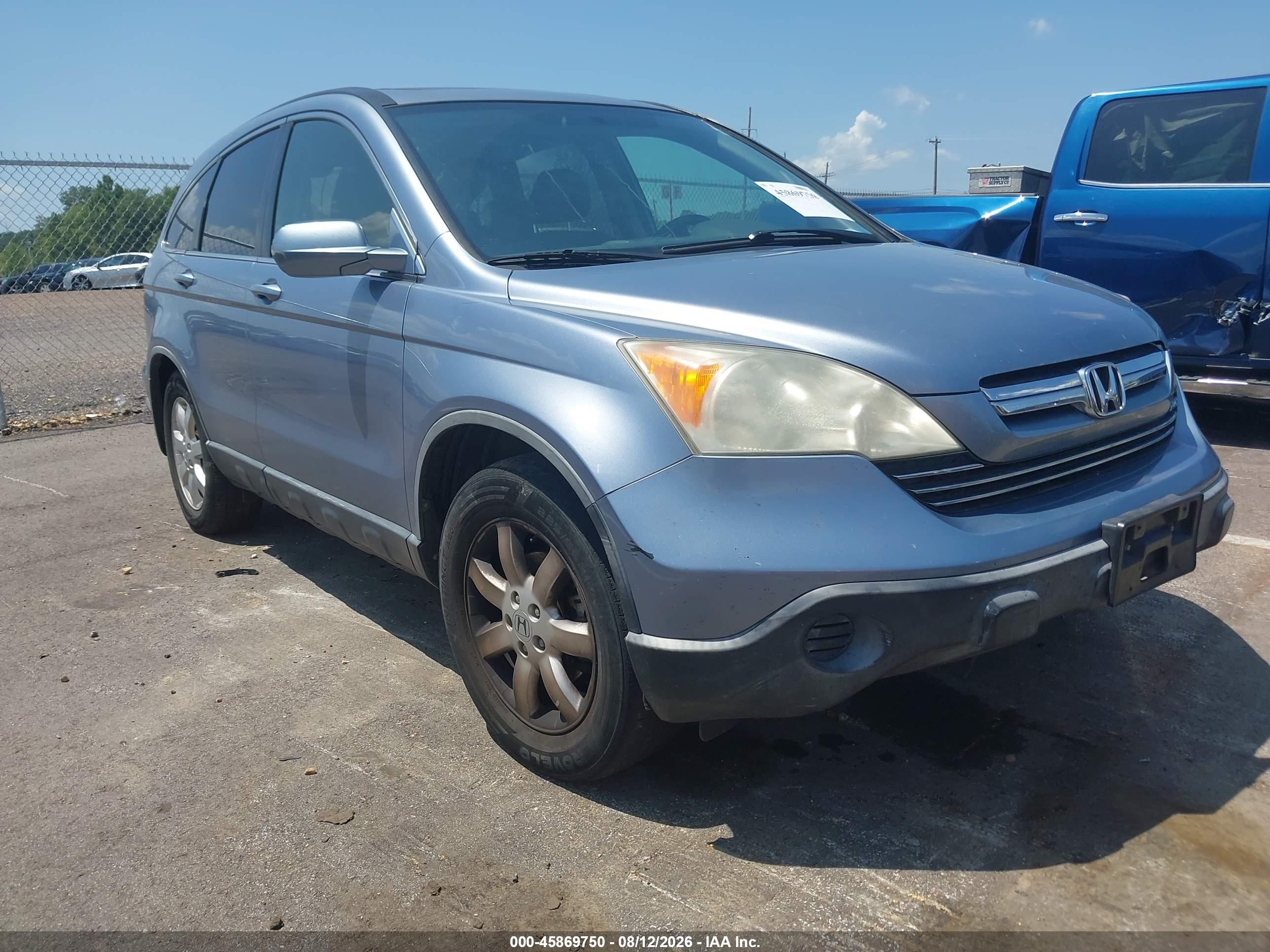 2007 Honda Cr-v Ex-l Blue vin: JHLRE48797C037965