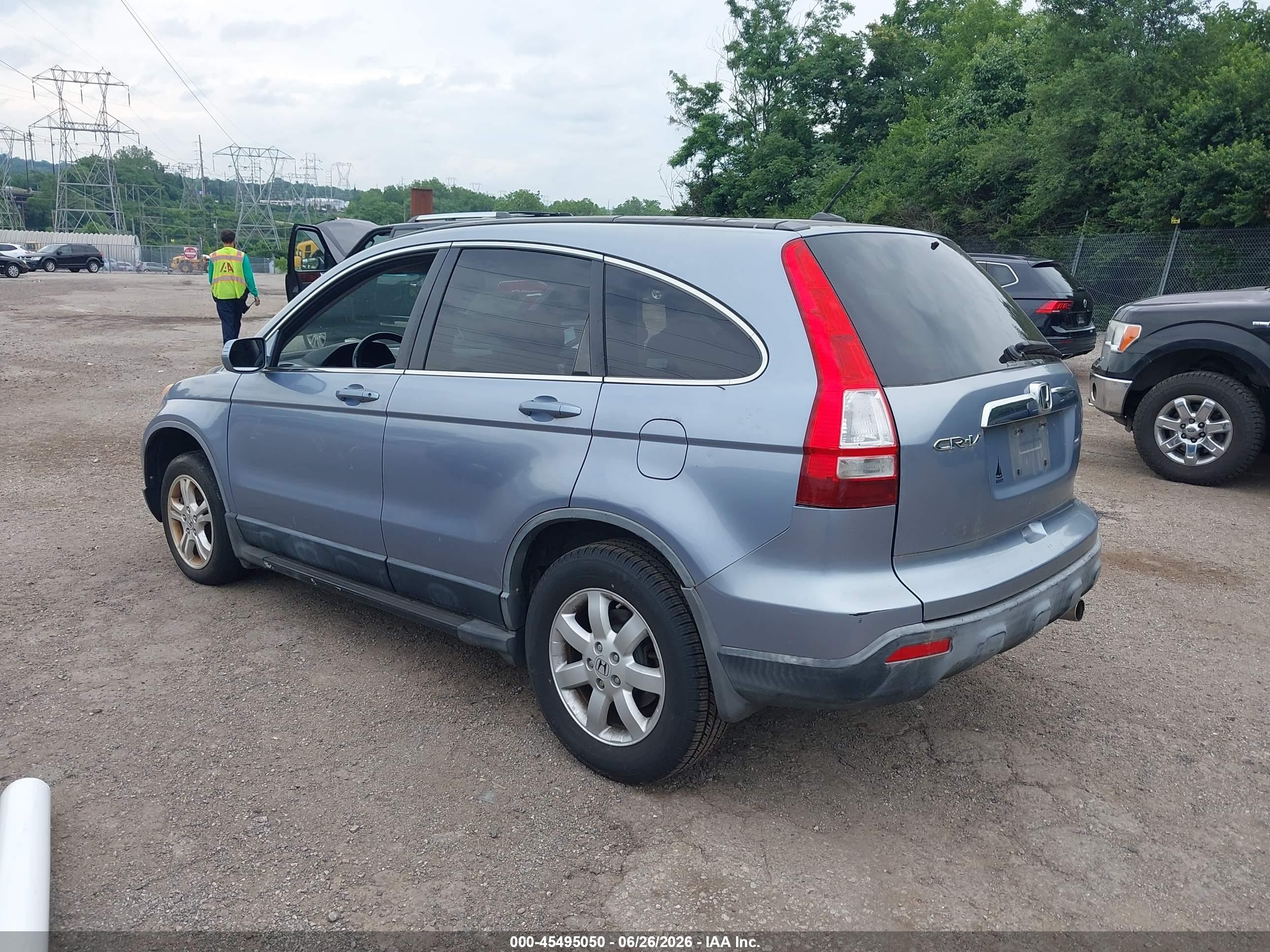 2007 Honda Cr-v Ex-l Light Blue vin: JHLRE48797C057102