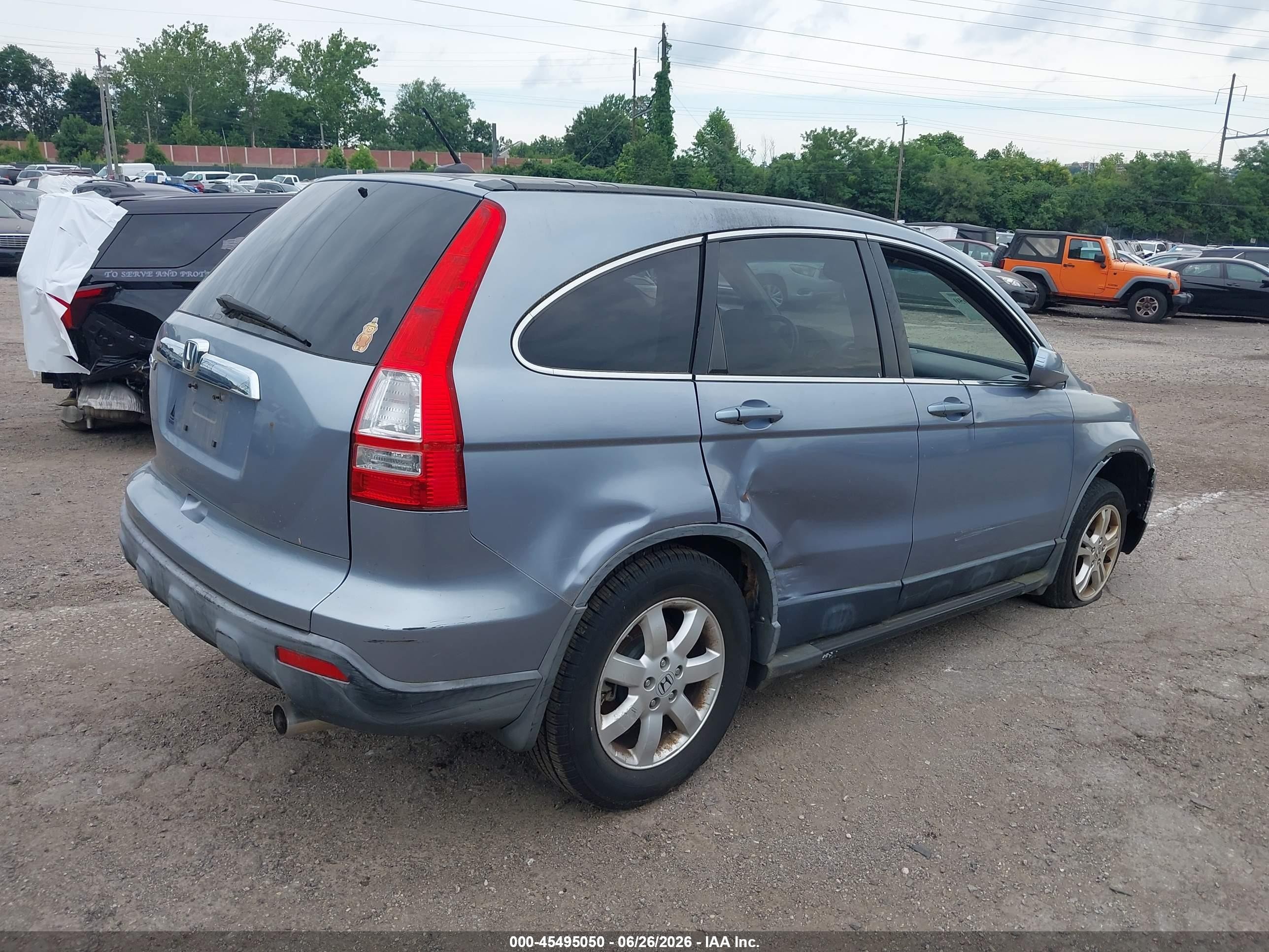 2007 Honda Cr-v Ex-l Light Blue vin: JHLRE48797C057102