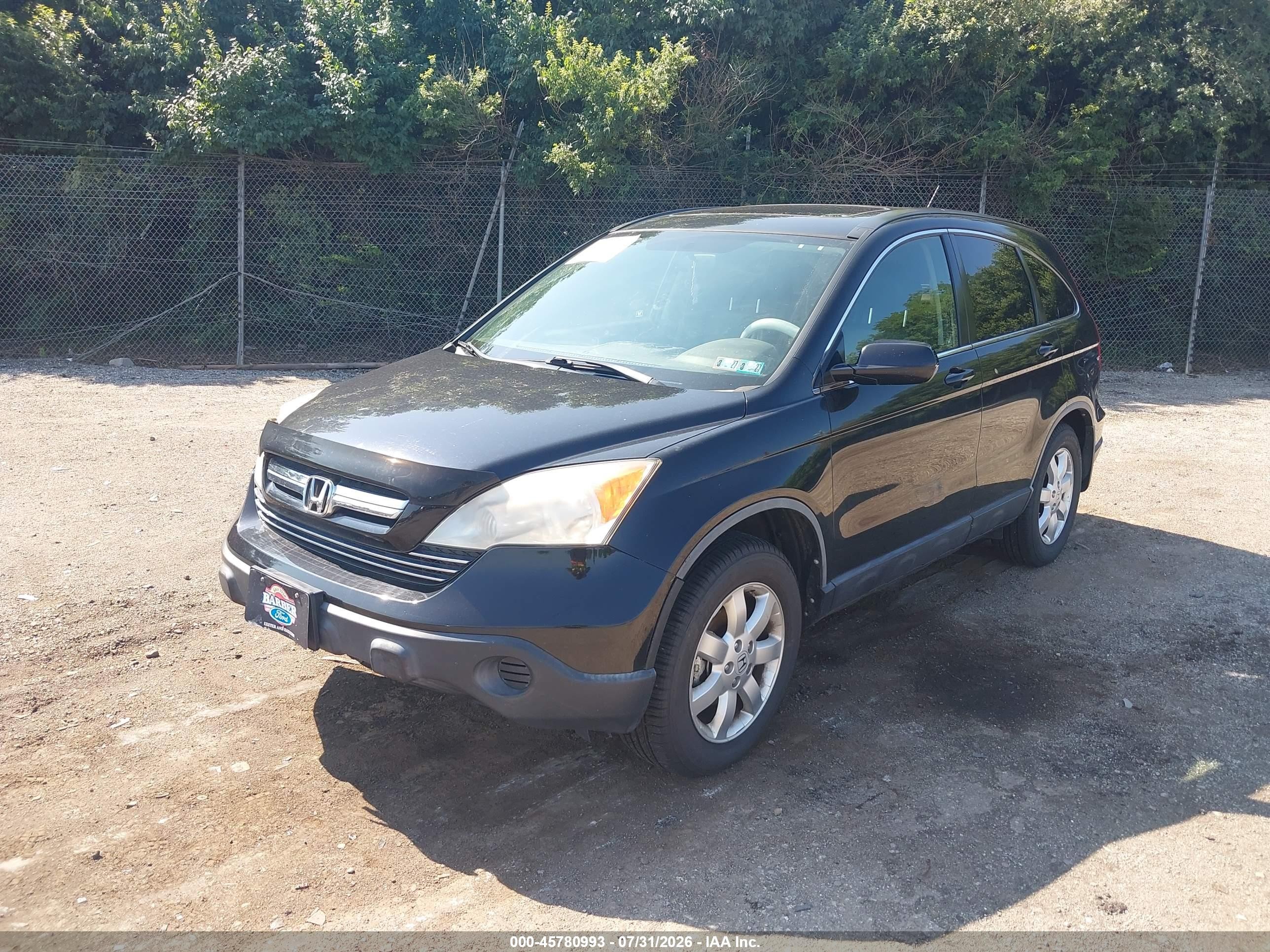 2007 Honda Cr-v Ex-l Black vin: JHLRE48797C057861