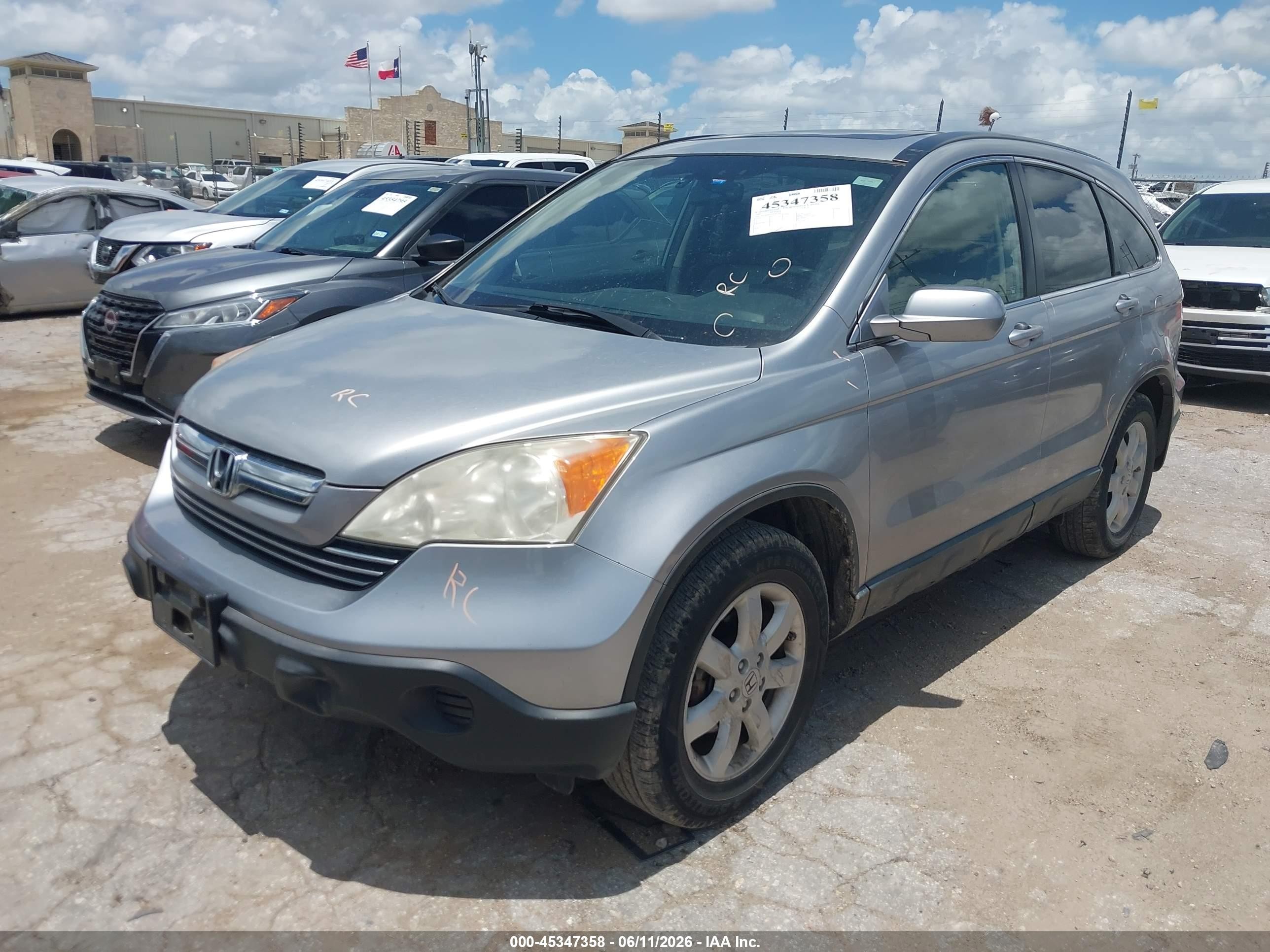 2007 Honda Cr-v Ex-l Silver vin: JHLRE48797C085286