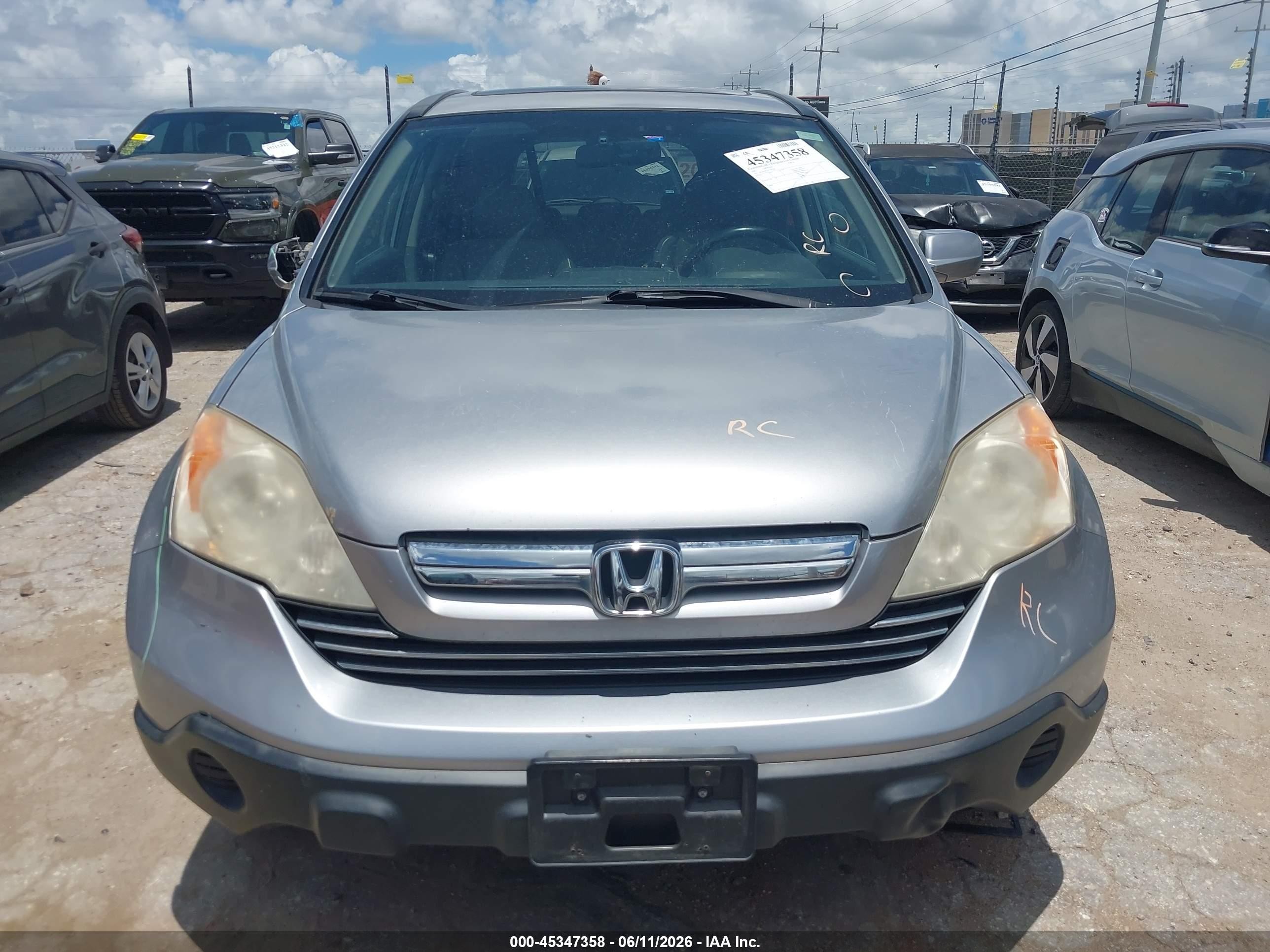 2007 Honda Cr-v Ex-l Silver vin: JHLRE48797C085286