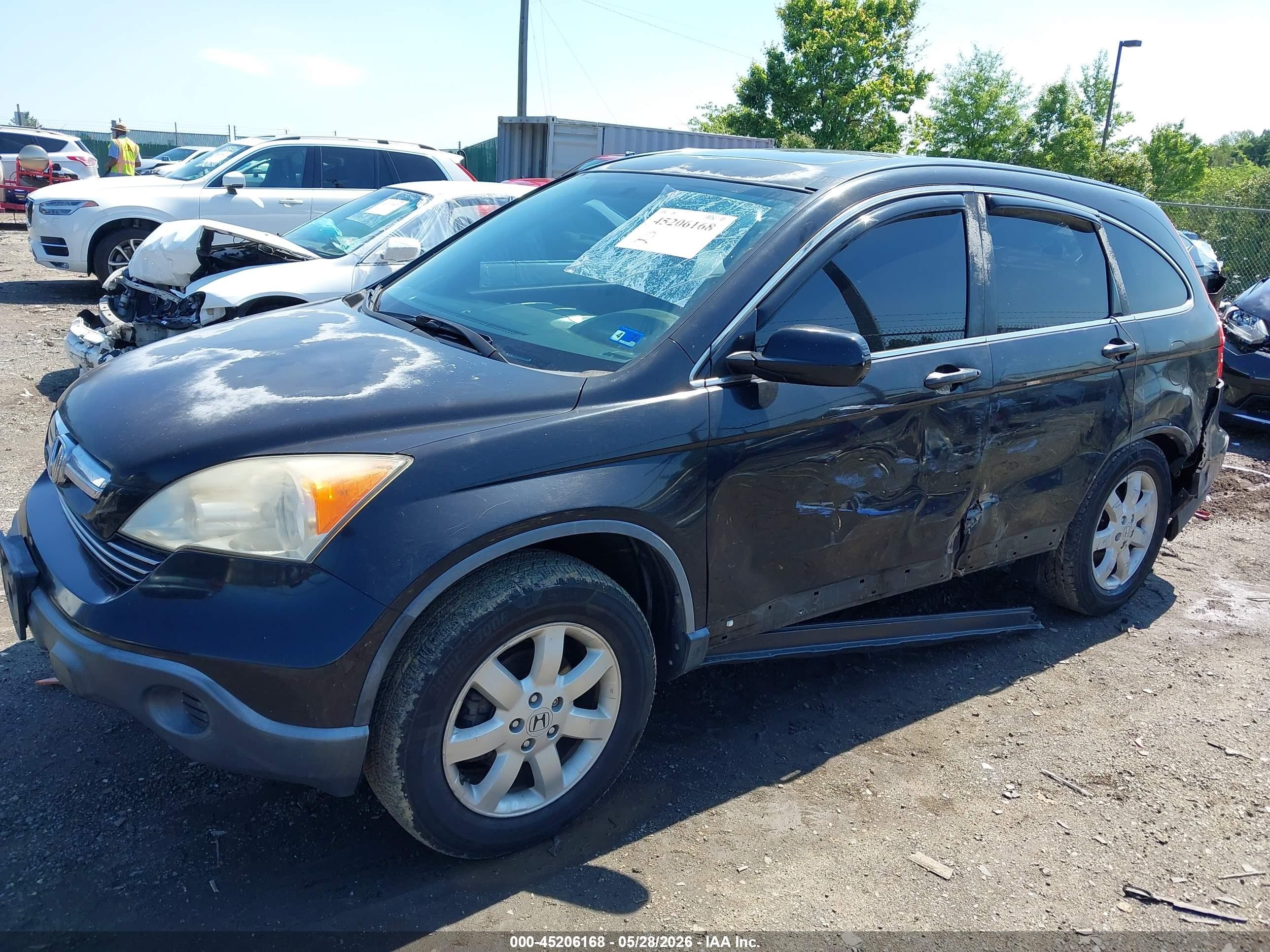 2007 Honda Cr-v Ex-l Черный vin: JHLRE48797C089306