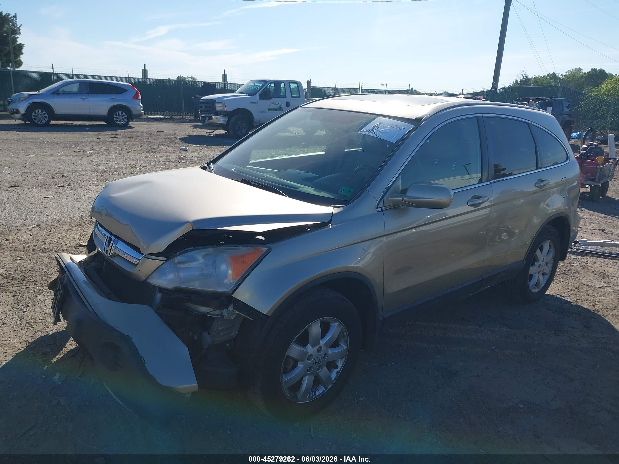 2007 Honda Cr-v Ex-l Champagne vin: JHLRE48797C113071
