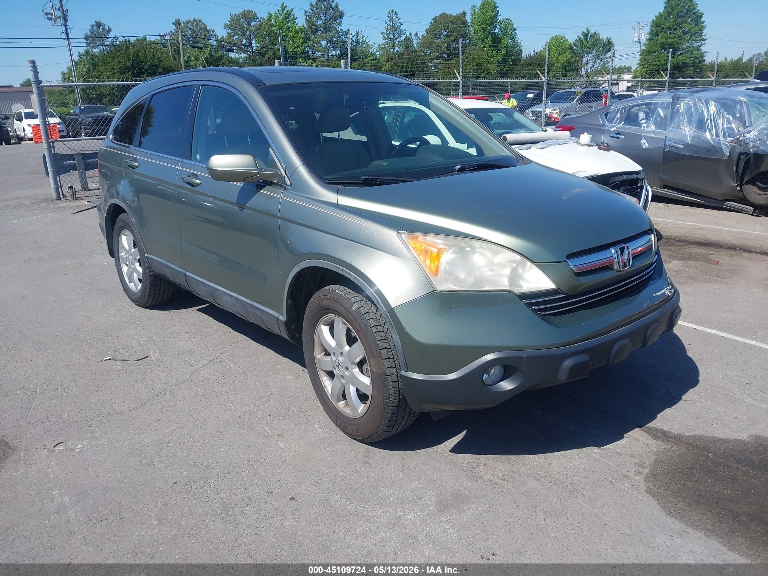 2007 Honda Cr-v Ex-l Green vin: JHLRE48797C118710