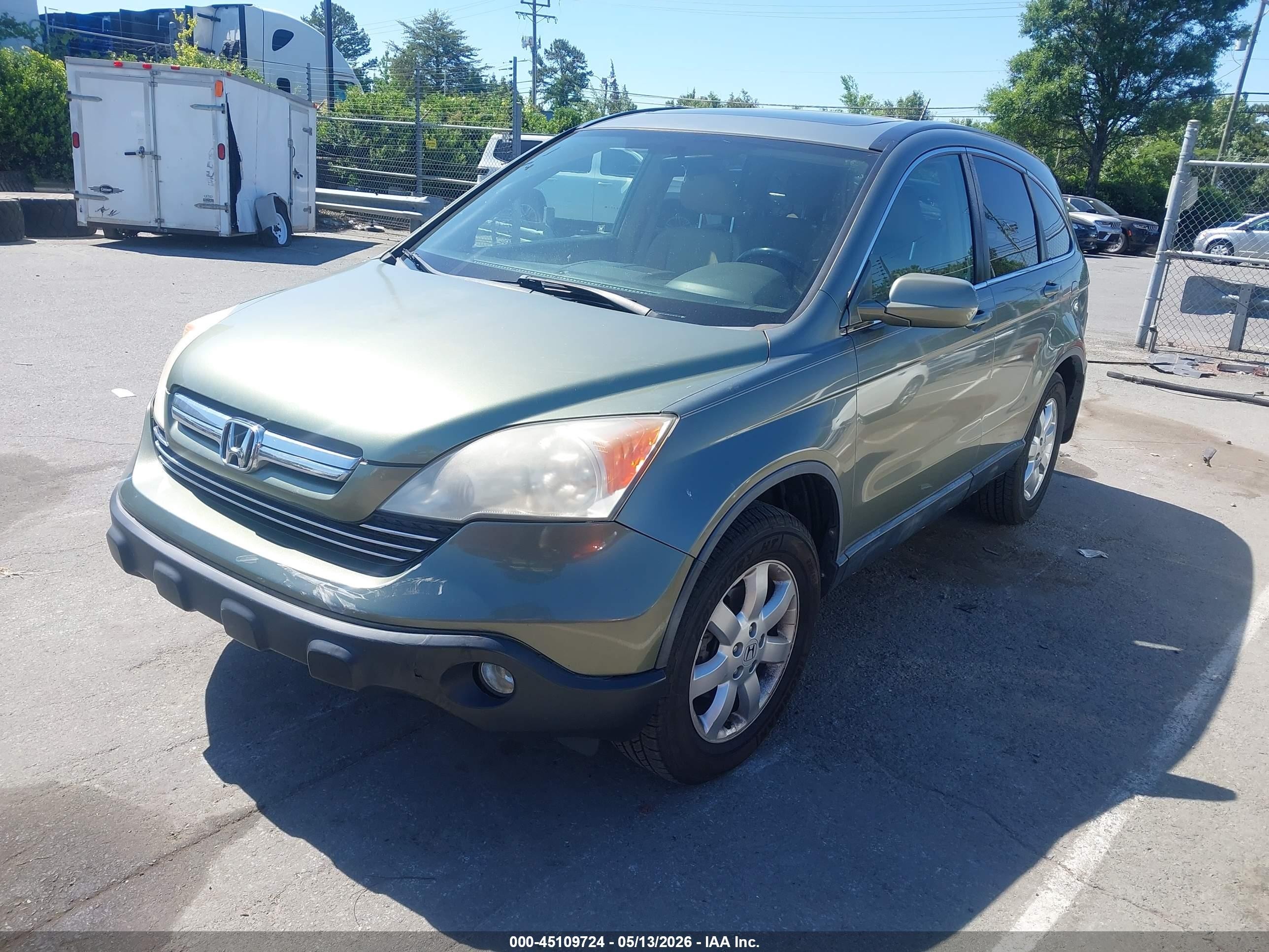 2007 Honda Cr-v Ex-l Green vin: JHLRE48797C118710
