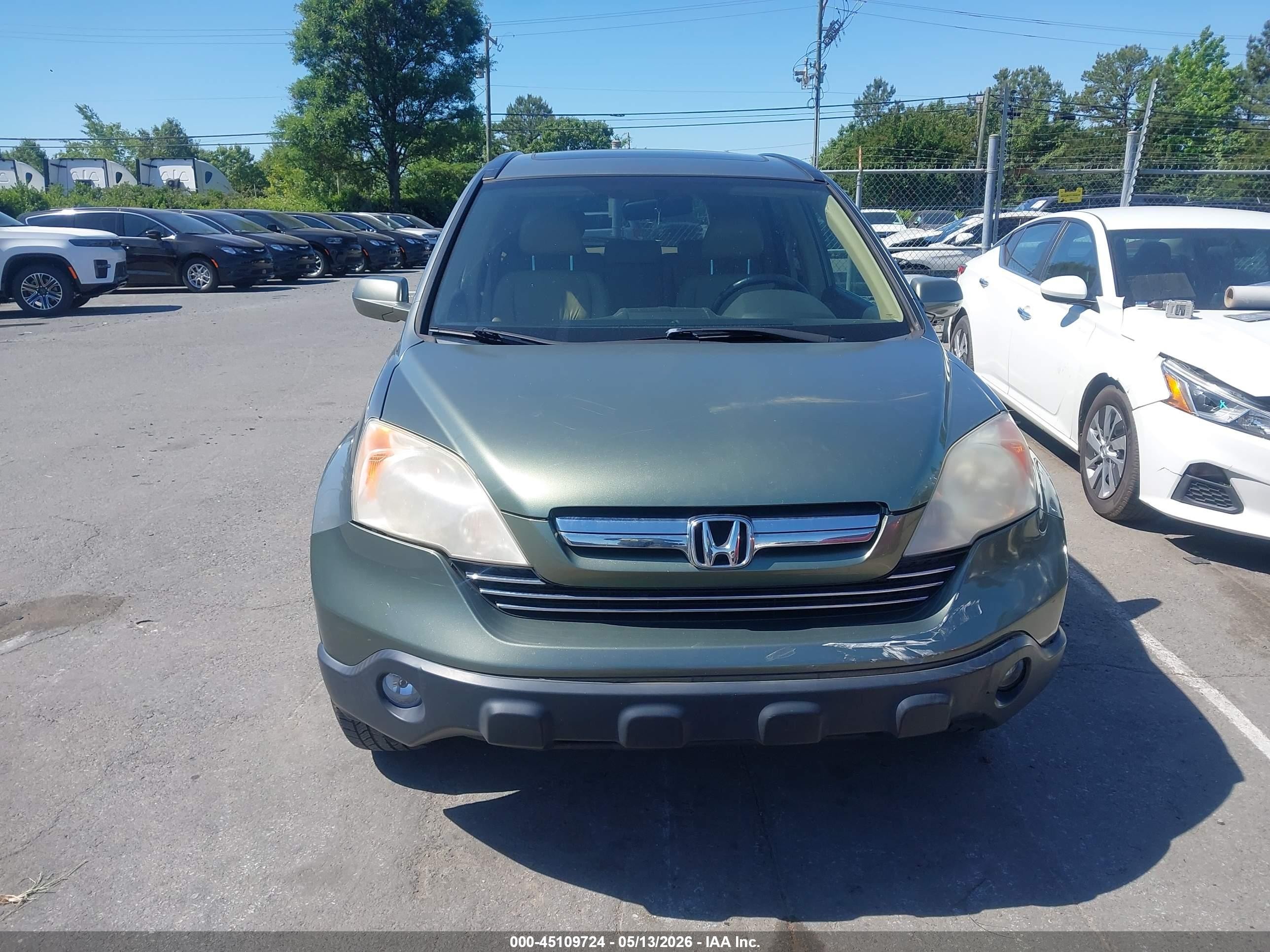 2007 Honda Cr-v Ex-l Green vin: JHLRE48797C118710