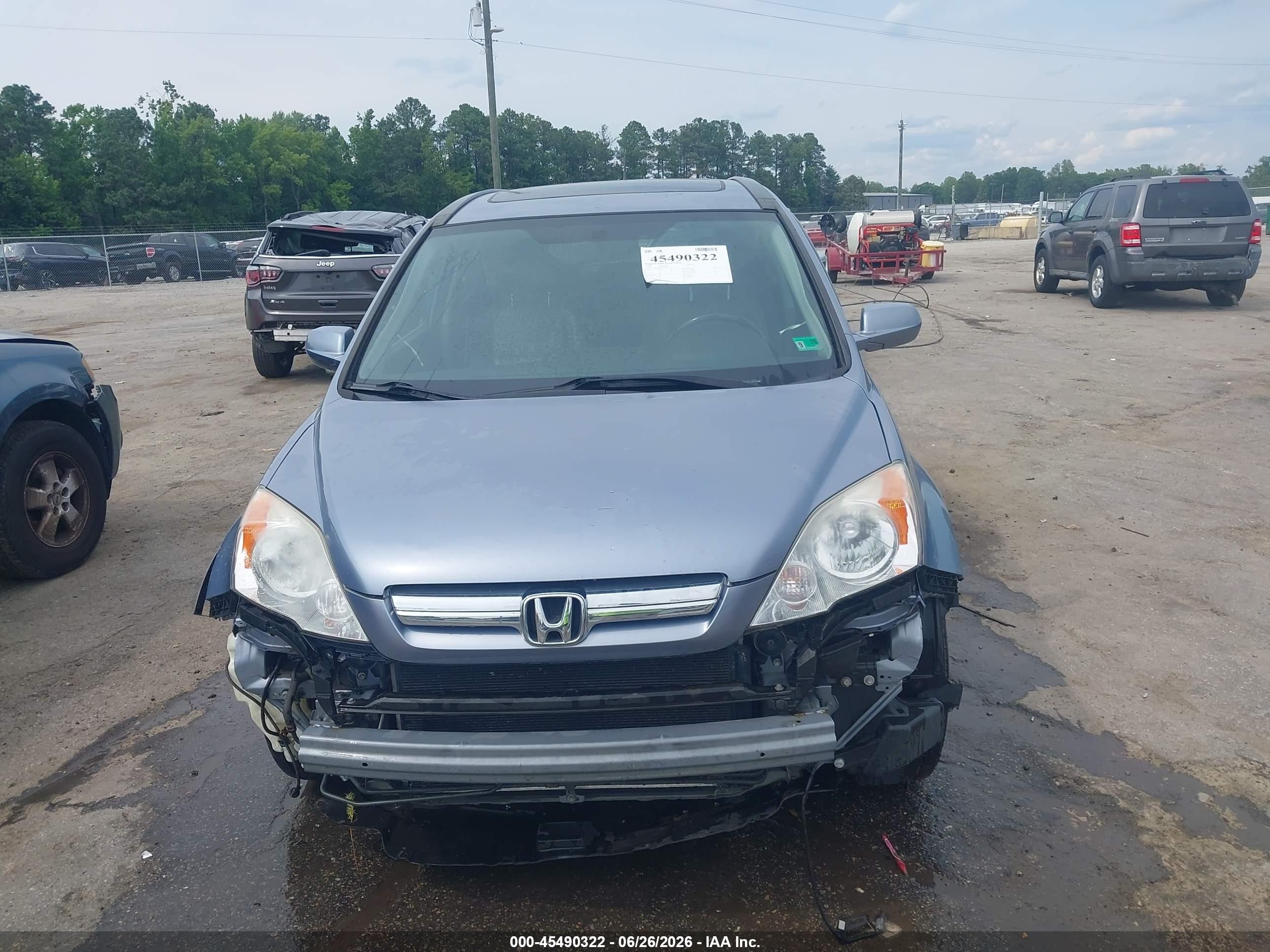 2008 Honda Cr-v Ex-l Blue vin: JHLRE48798C019922