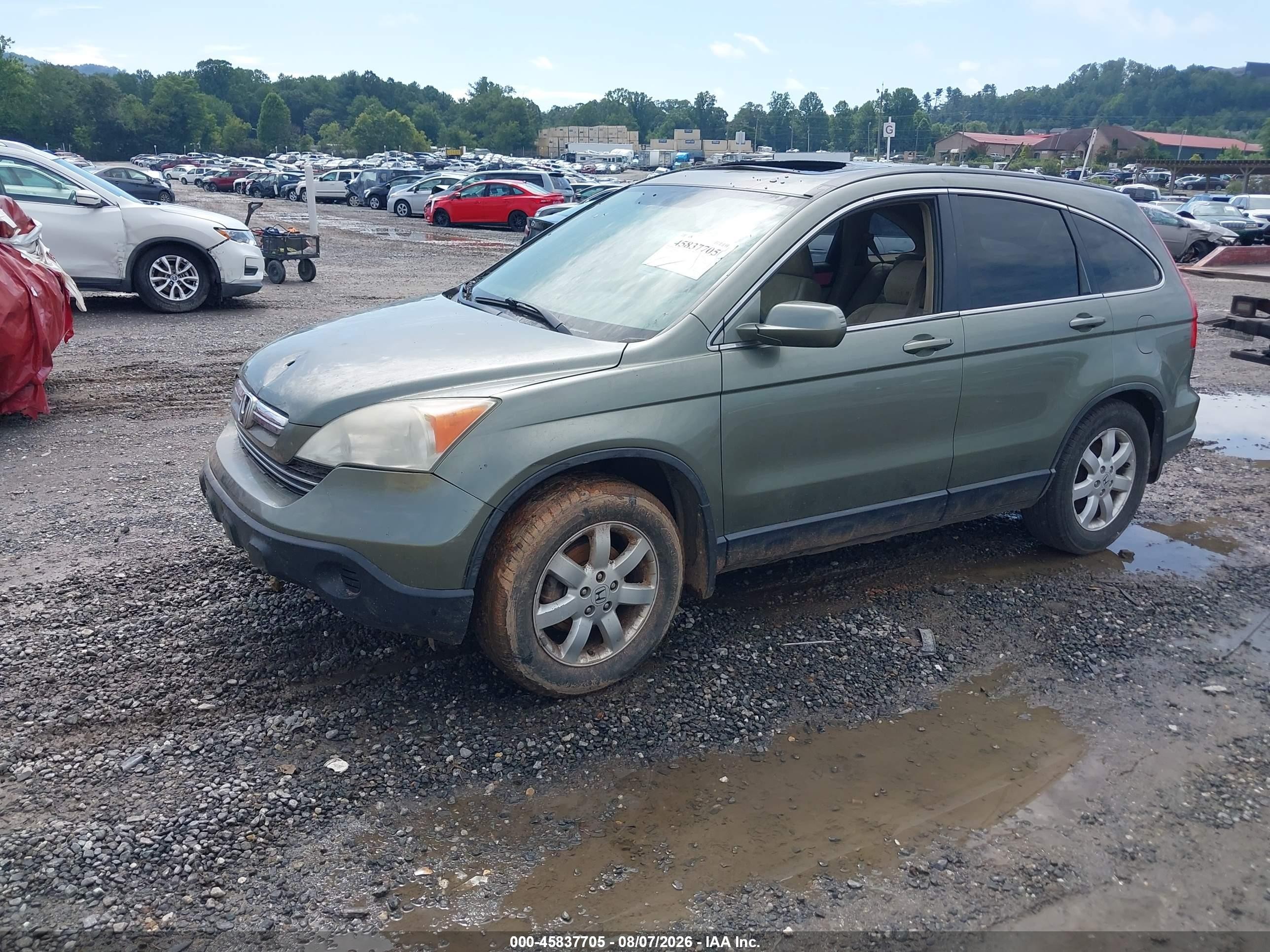 2008 Honda Cr-v Ex-l Green vin: JHLRE48798C037417