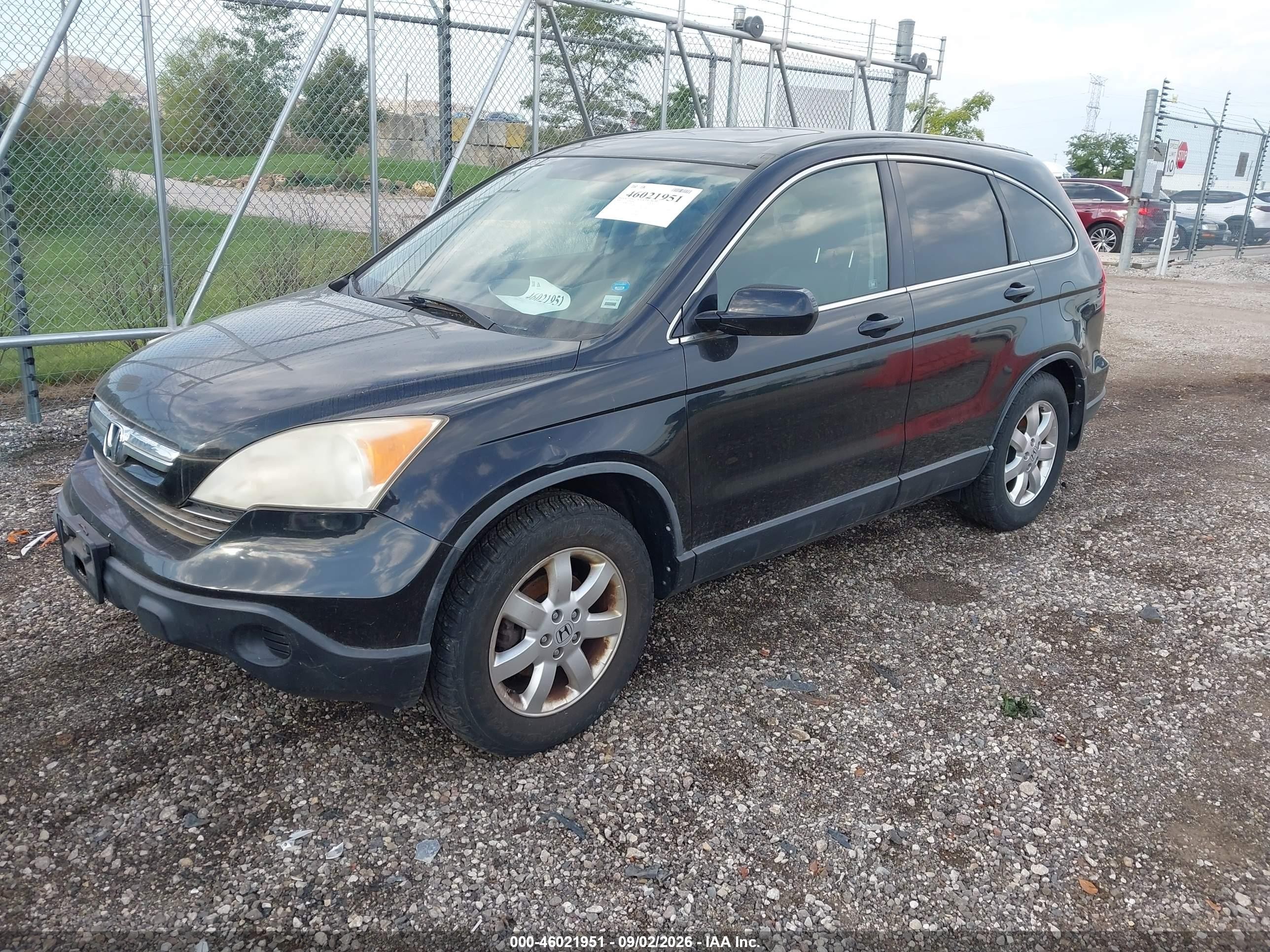 2008 Honda Cr-v Ex-l Black vin: JHLRE48798C057876
