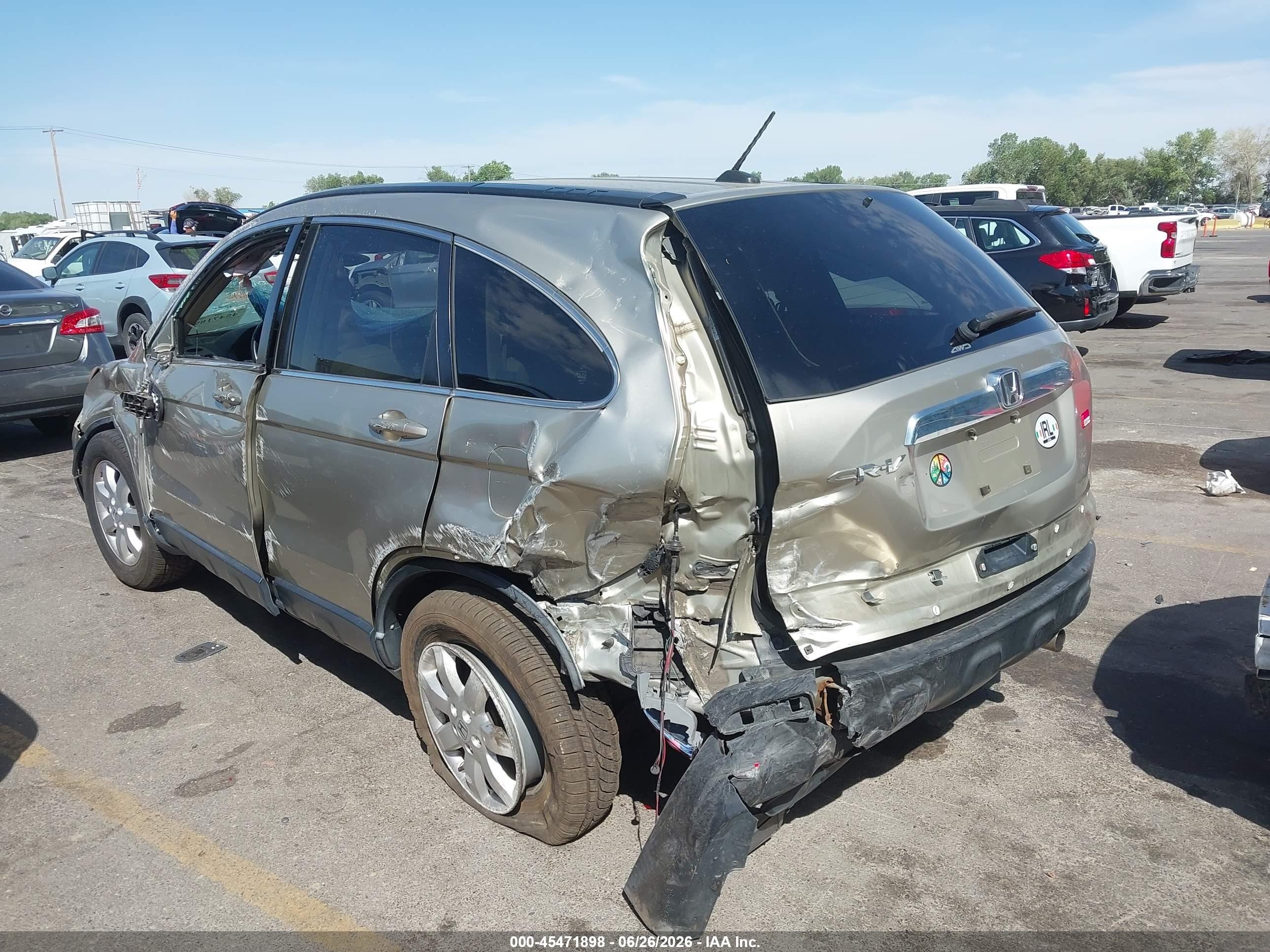 2008 Honda Cr-v Ex-l Champagne vin: JHLRE48798C075746