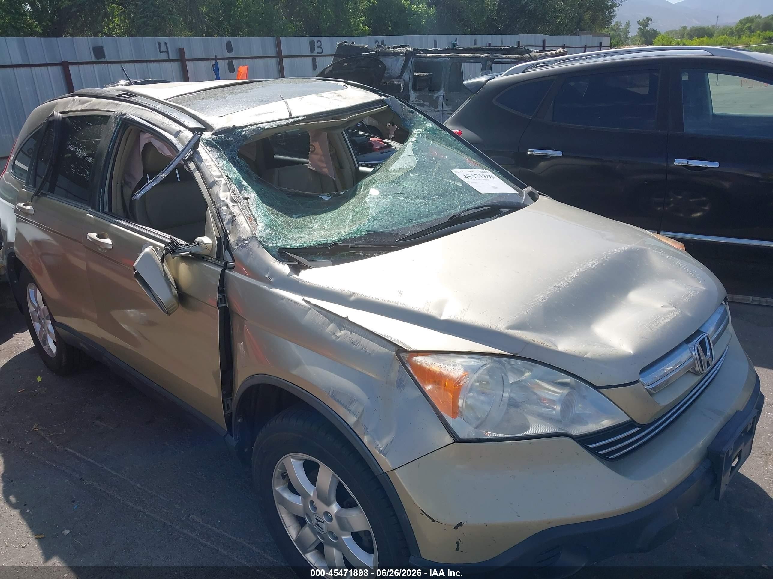 2008 Honda Cr-v Ex-l Champagne vin: JHLRE48798C075746