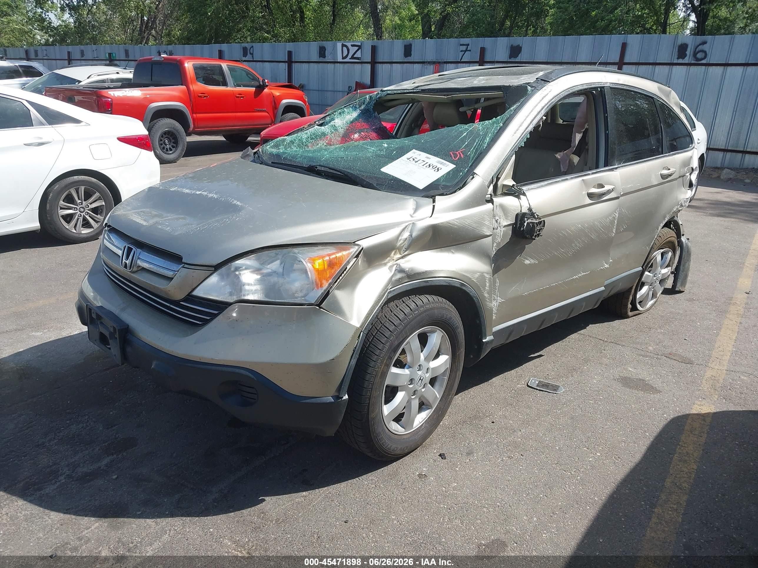 2008 Honda Cr-v Ex-l Champagne vin: JHLRE48798C075746