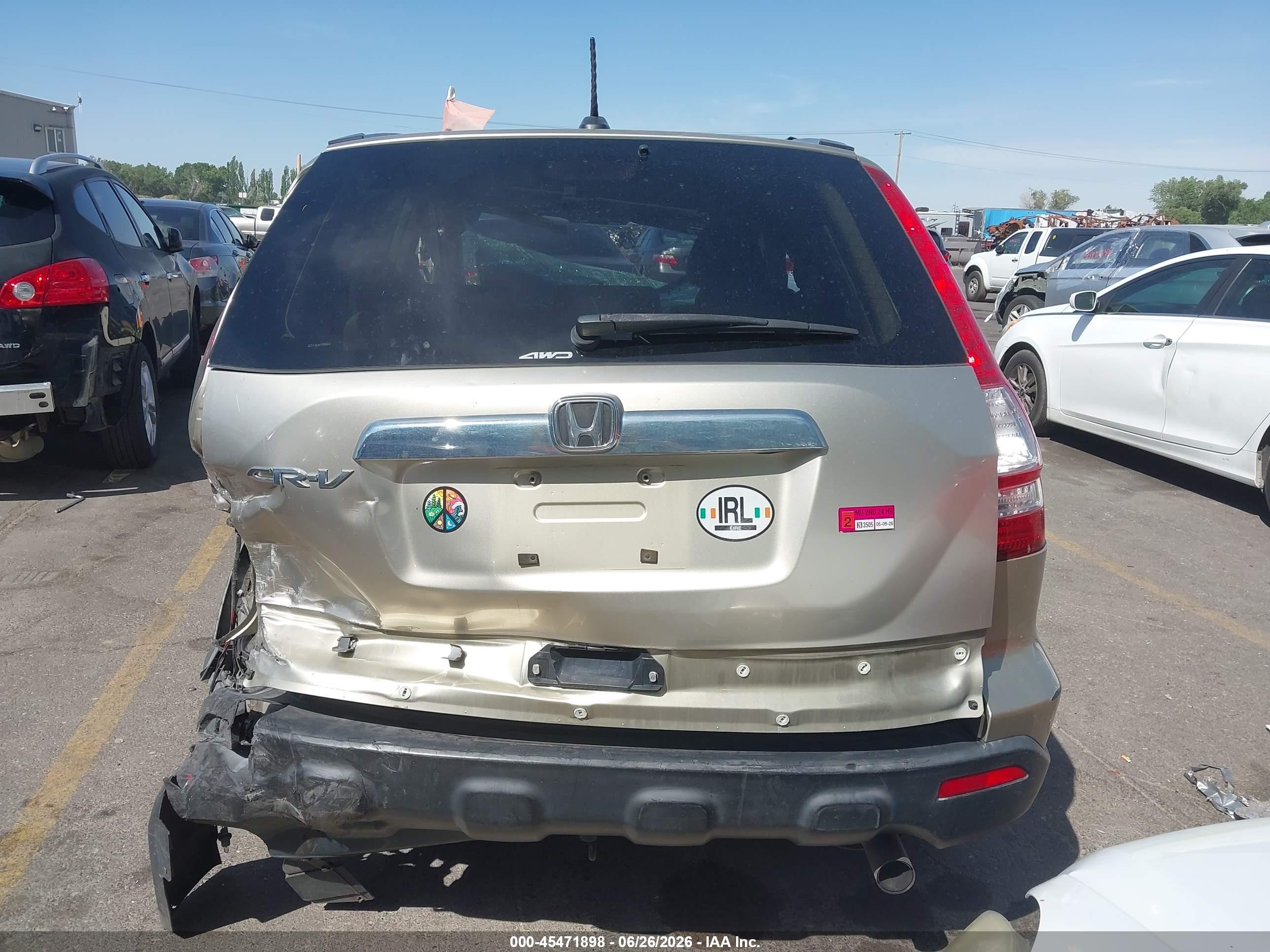 2008 Honda Cr-v Ex-l Champagne vin: JHLRE48798C075746