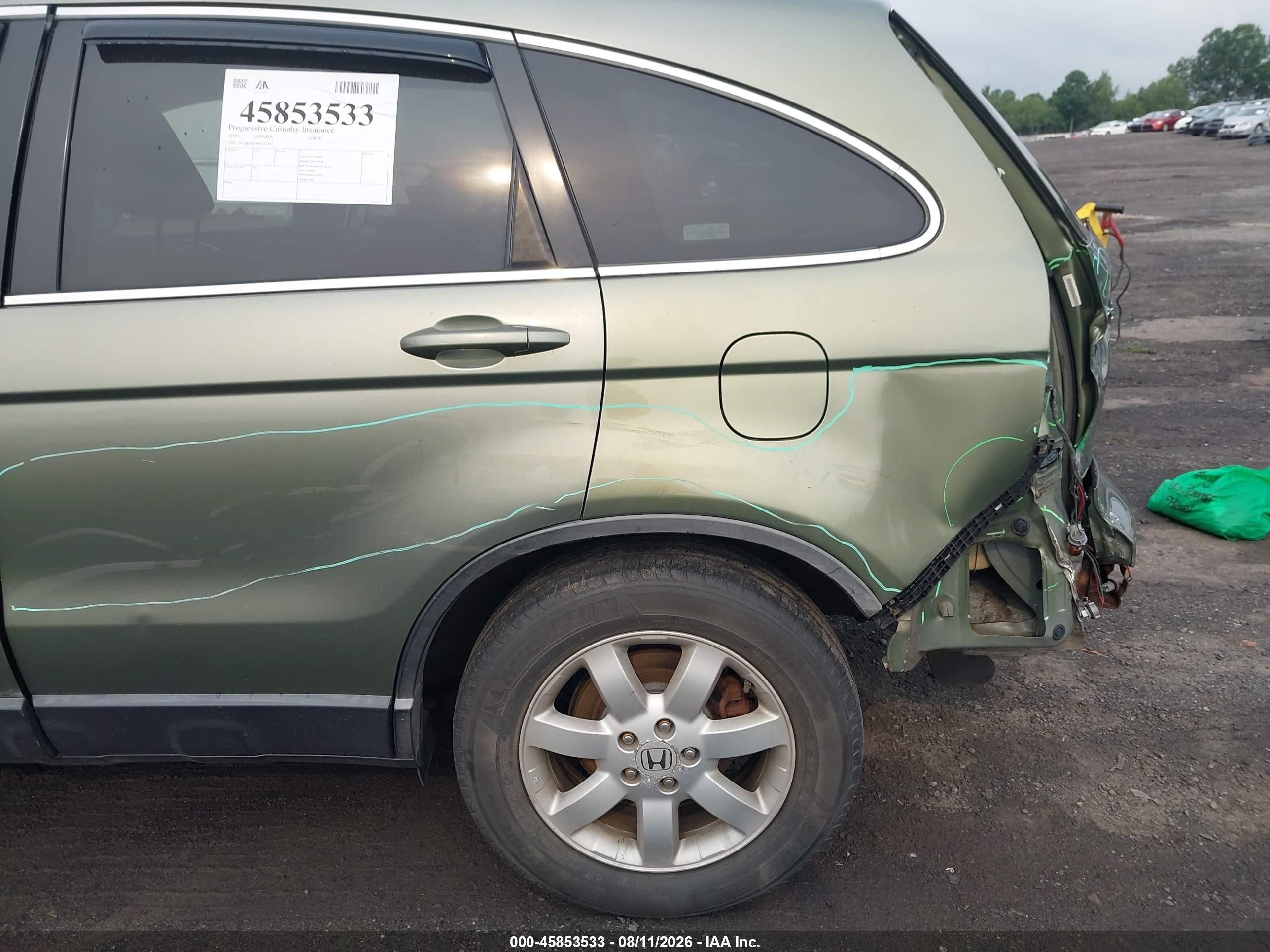 2009 Honda Cr-v Ex-l Green vin: JHLRE48799C012597