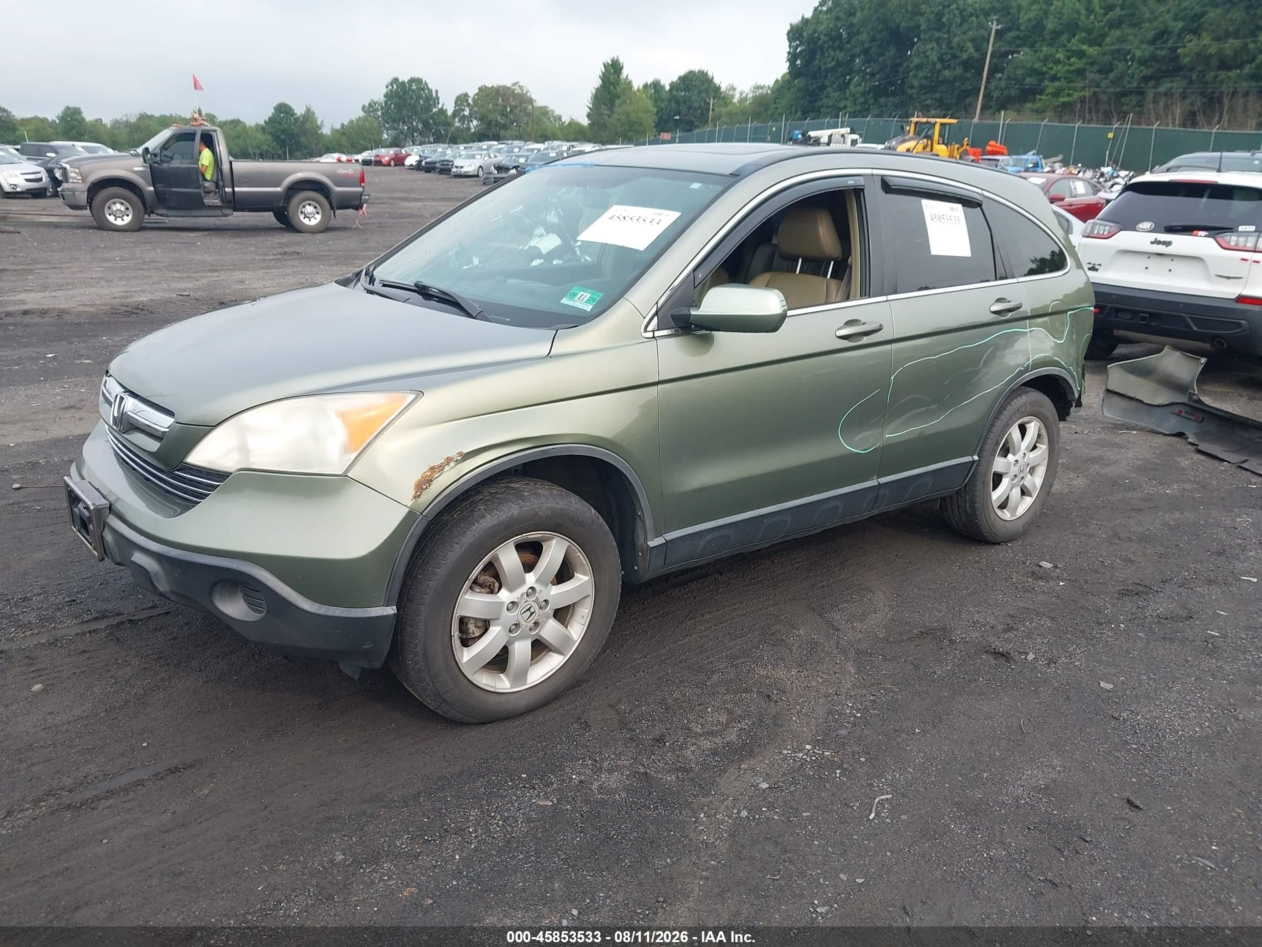 2009 Honda Cr-v Ex-l Green vin: JHLRE48799C012597