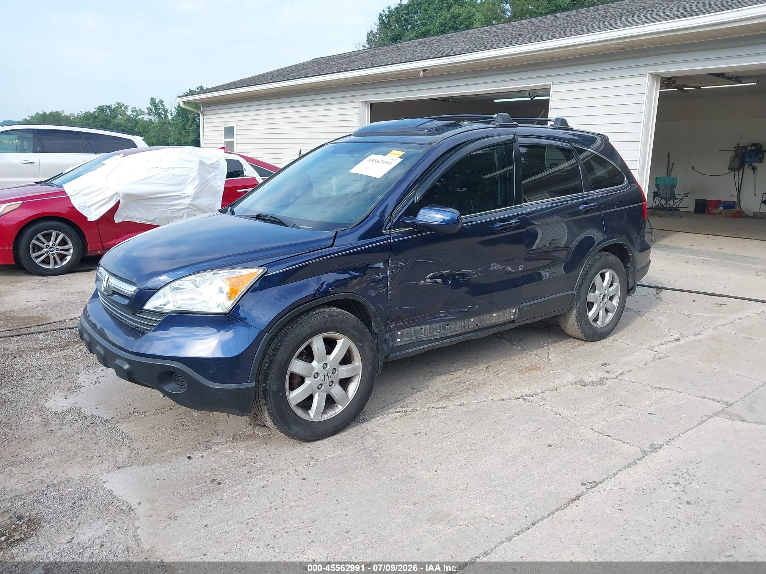 2007 Honda Cr-v Ex-l Blue vin: JHLRE487X7C000780