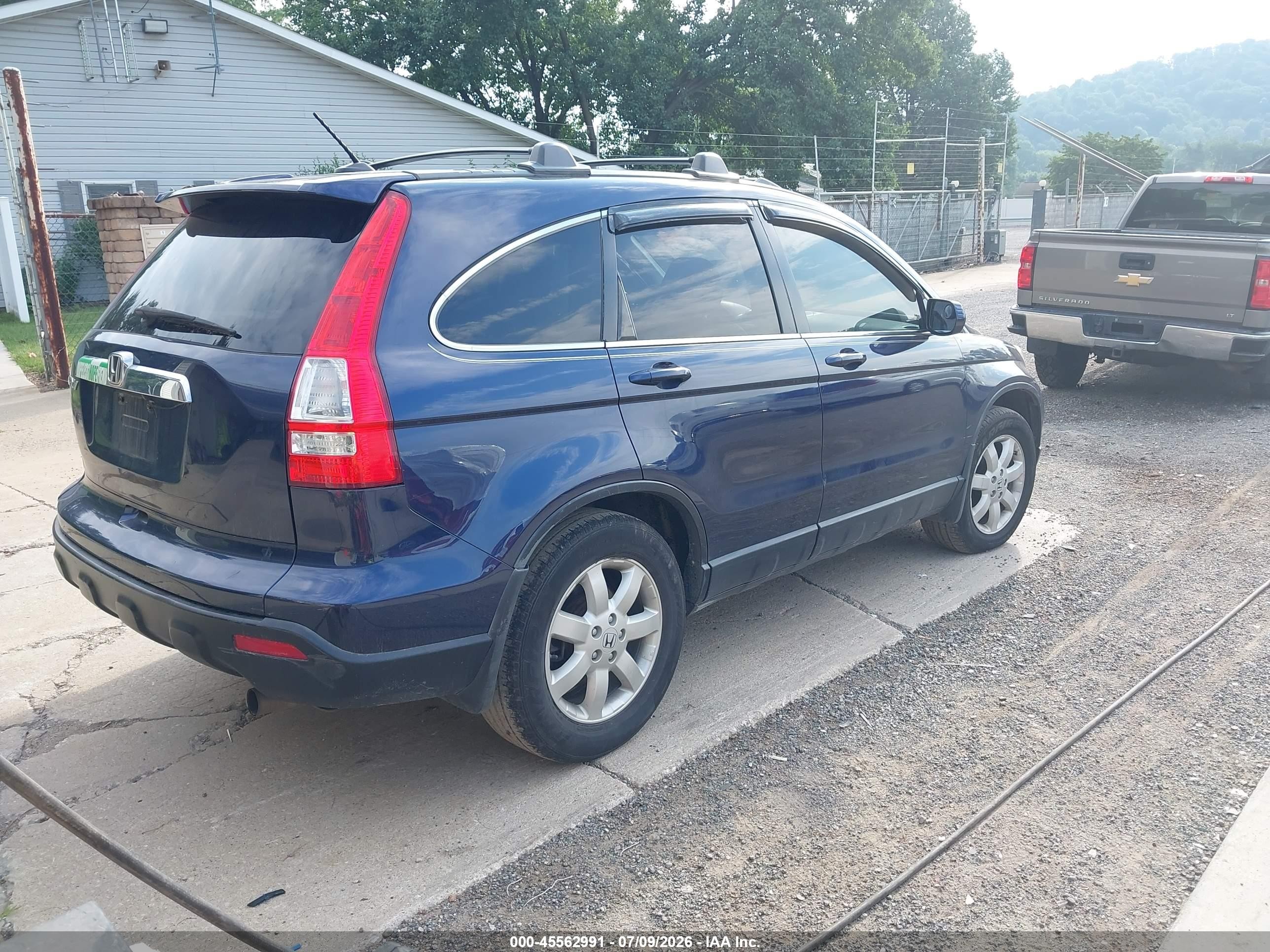 2007 Honda Cr-v Ex-l Blue vin: JHLRE487X7C000780