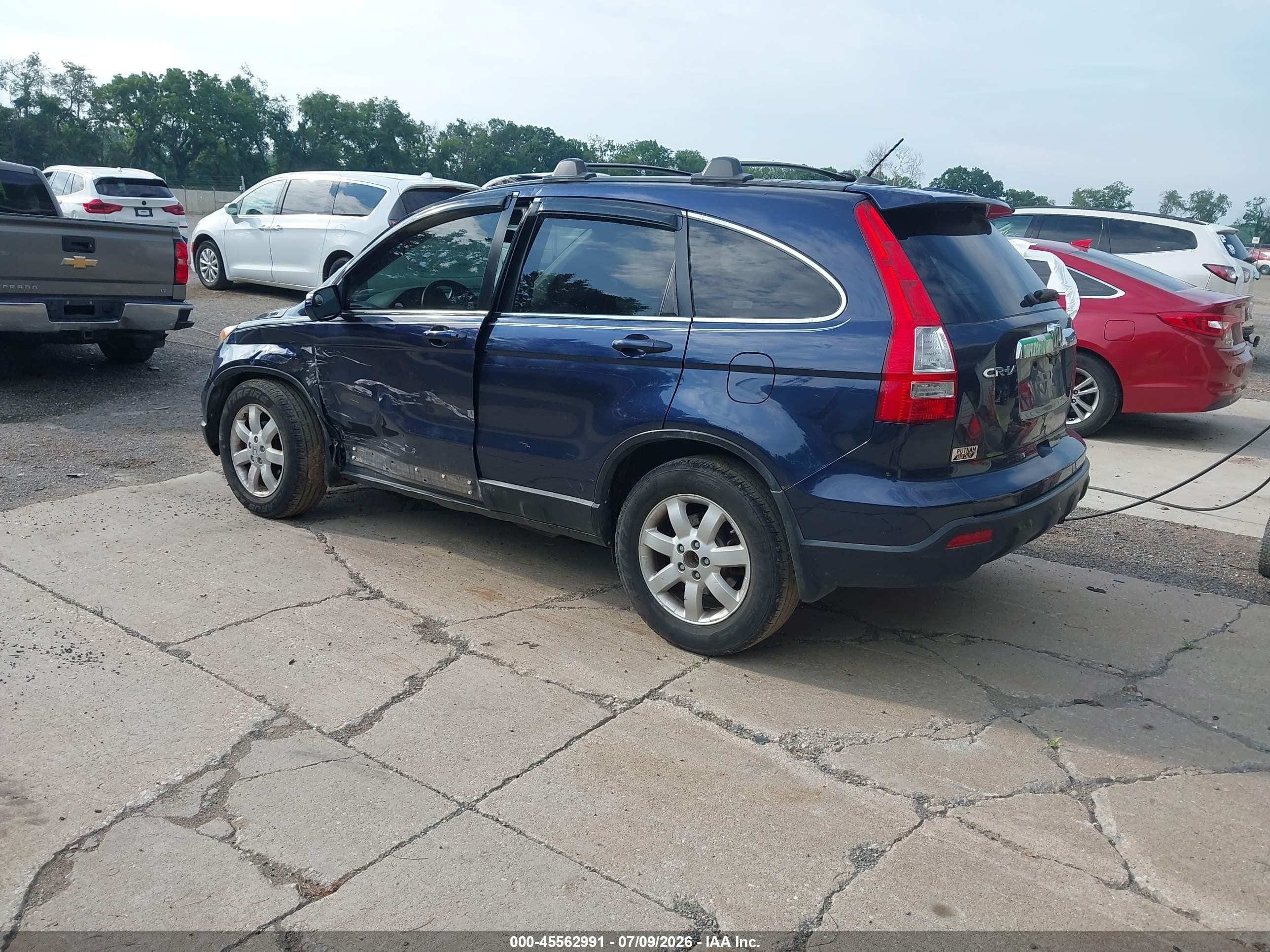 2007 Honda Cr-v Ex-l Blue vin: JHLRE487X7C000780