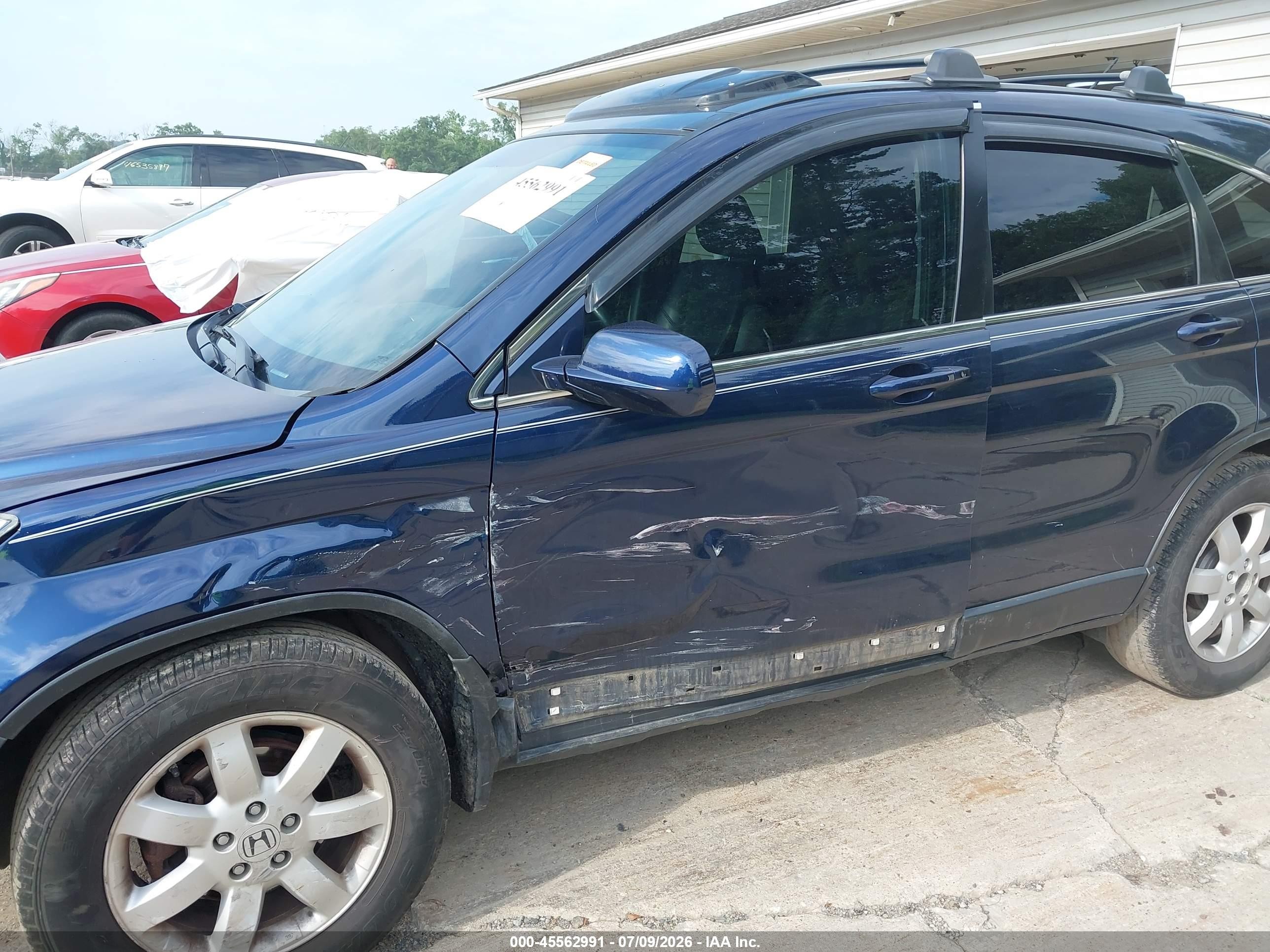 2007 Honda Cr-v Ex-l Blue vin: JHLRE487X7C000780