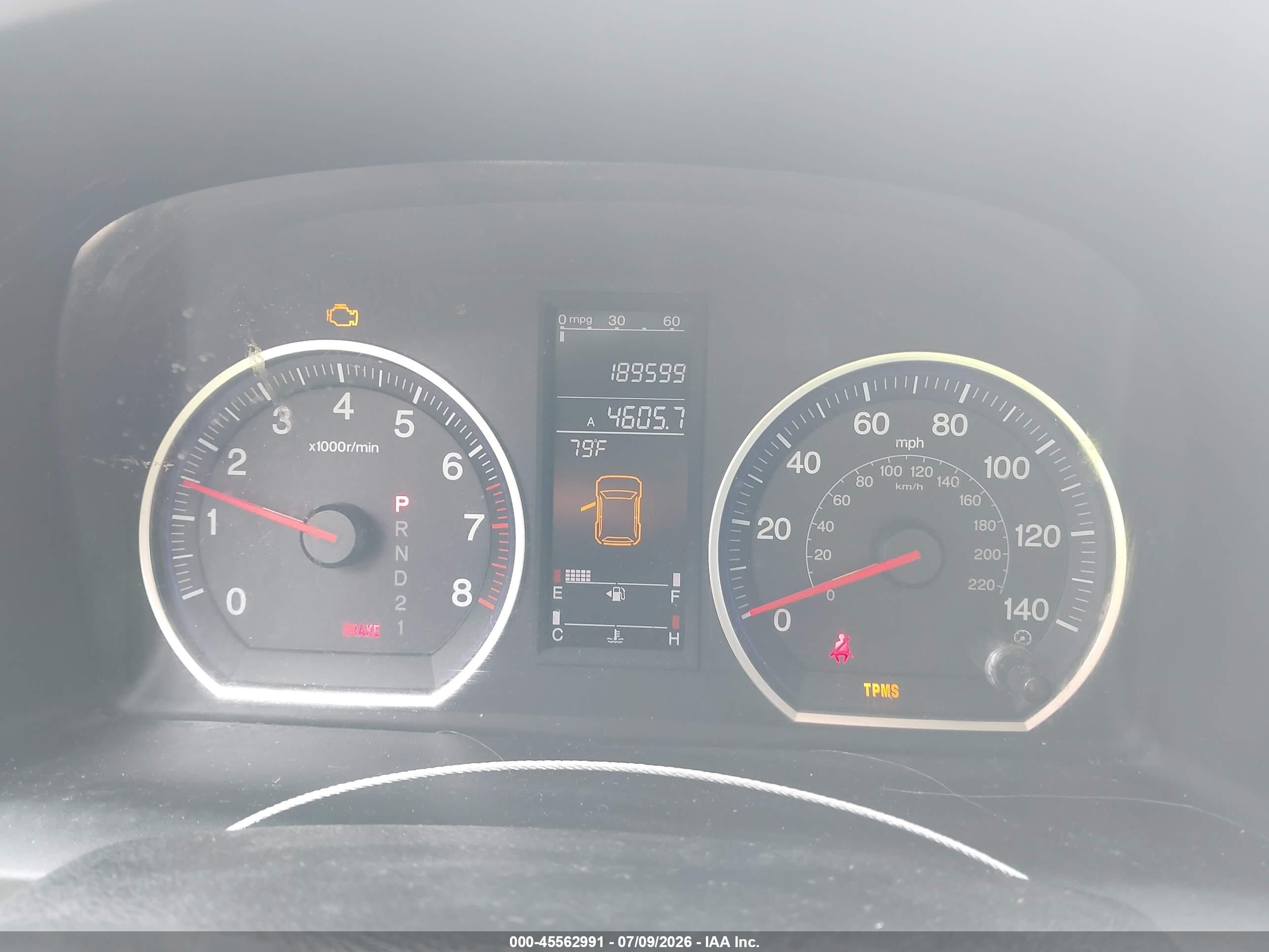 2007 Honda Cr-v Ex-l Blue vin: JHLRE487X7C000780