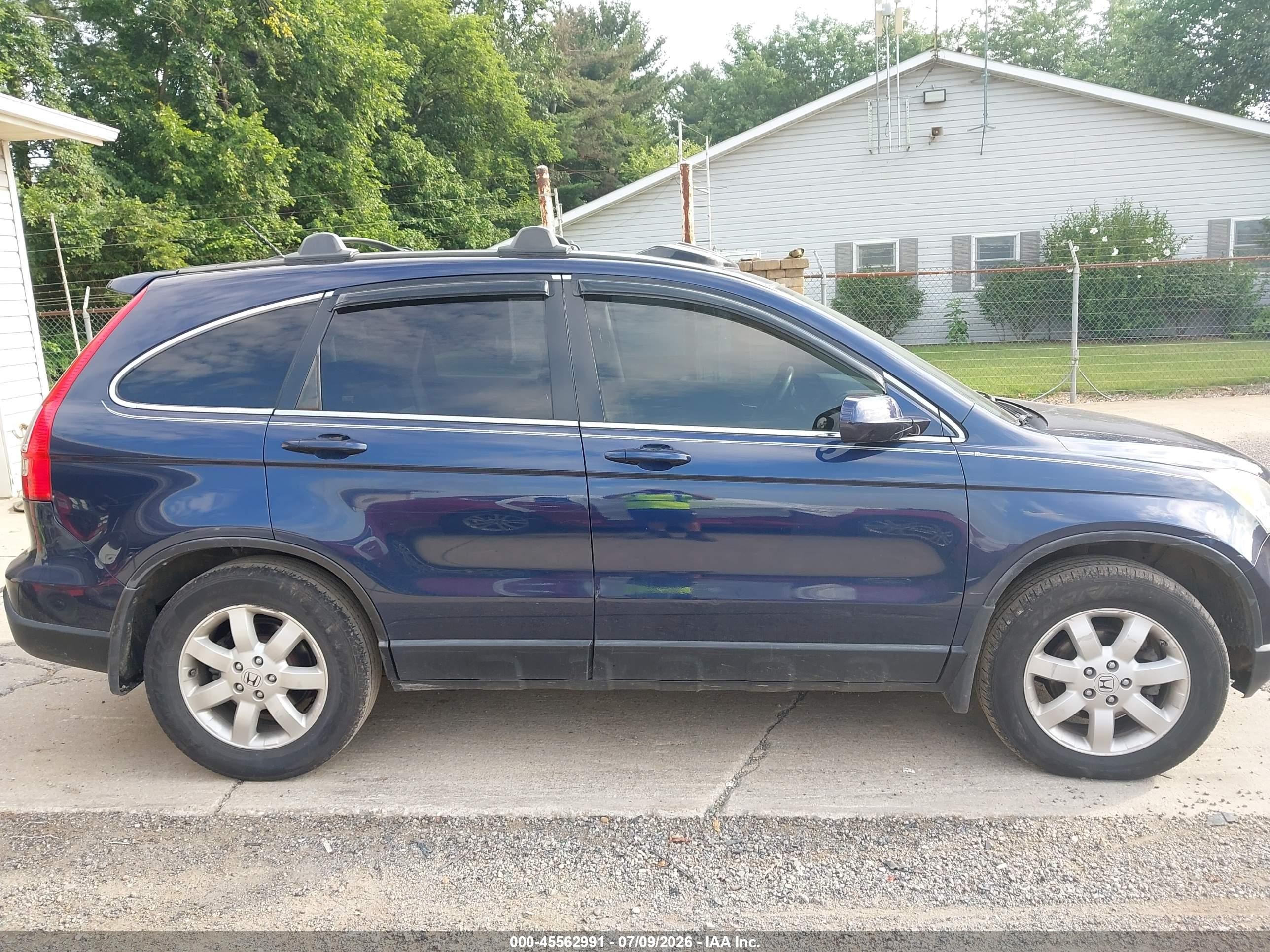 2007 Honda Cr-v Ex-l Blue vin: JHLRE487X7C000780