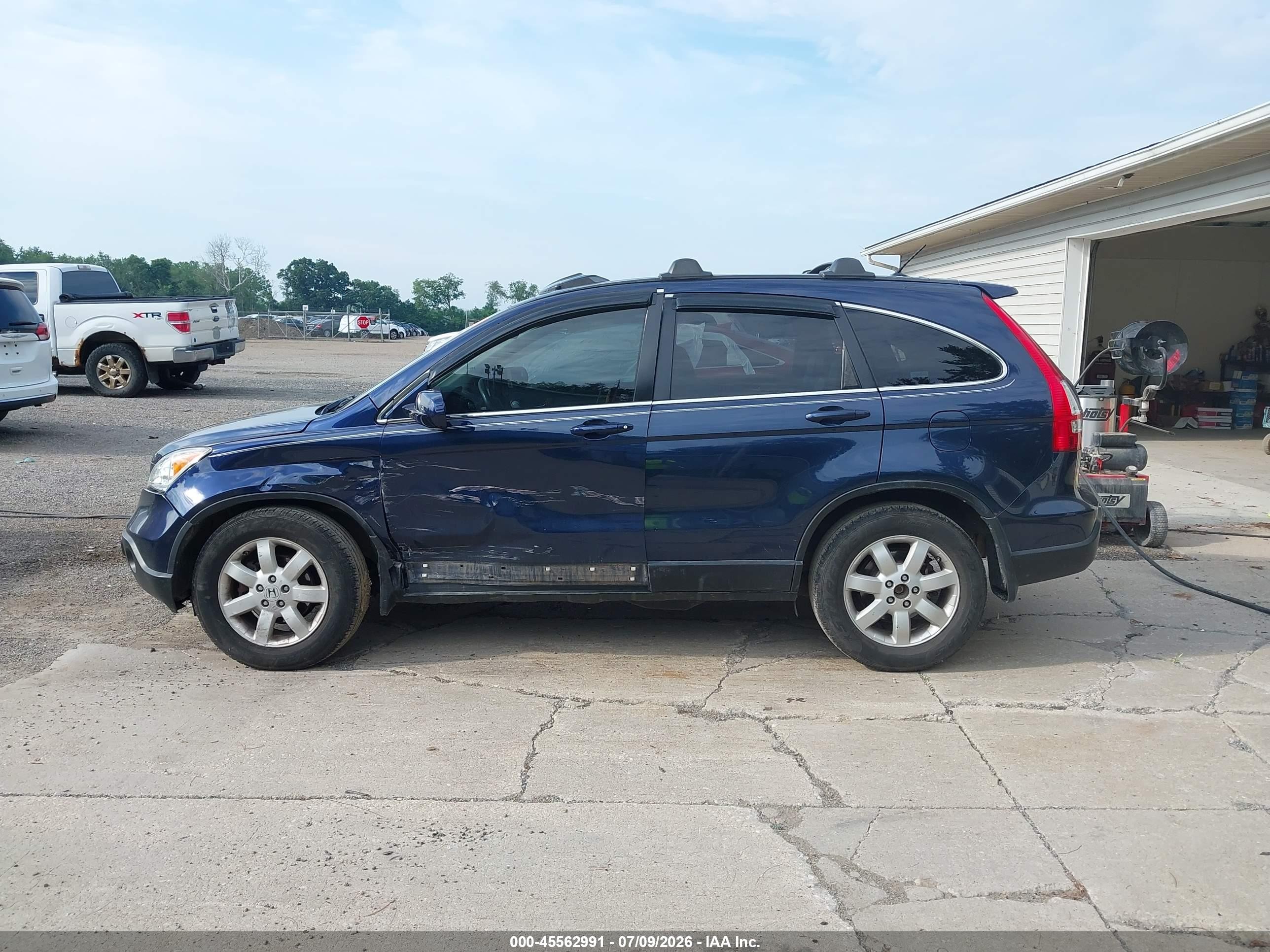 2007 Honda Cr-v Ex-l Blue vin: JHLRE487X7C000780