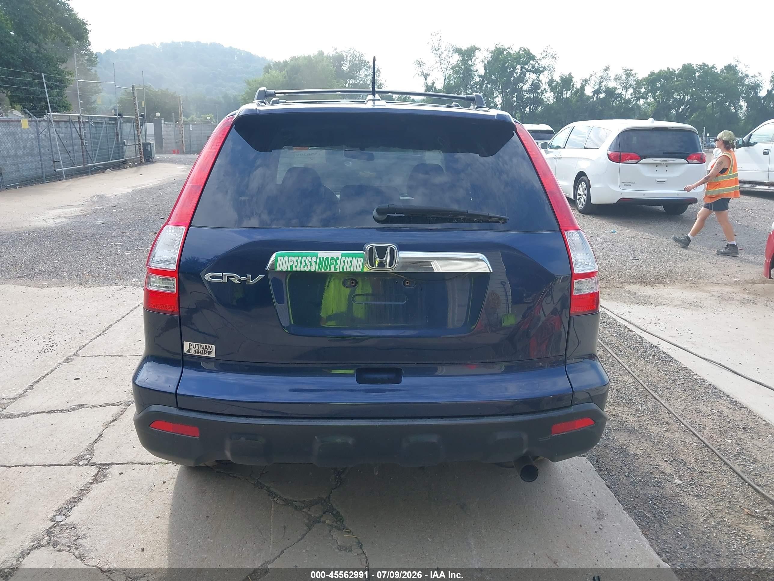 2007 Honda Cr-v Ex-l Blue vin: JHLRE487X7C000780